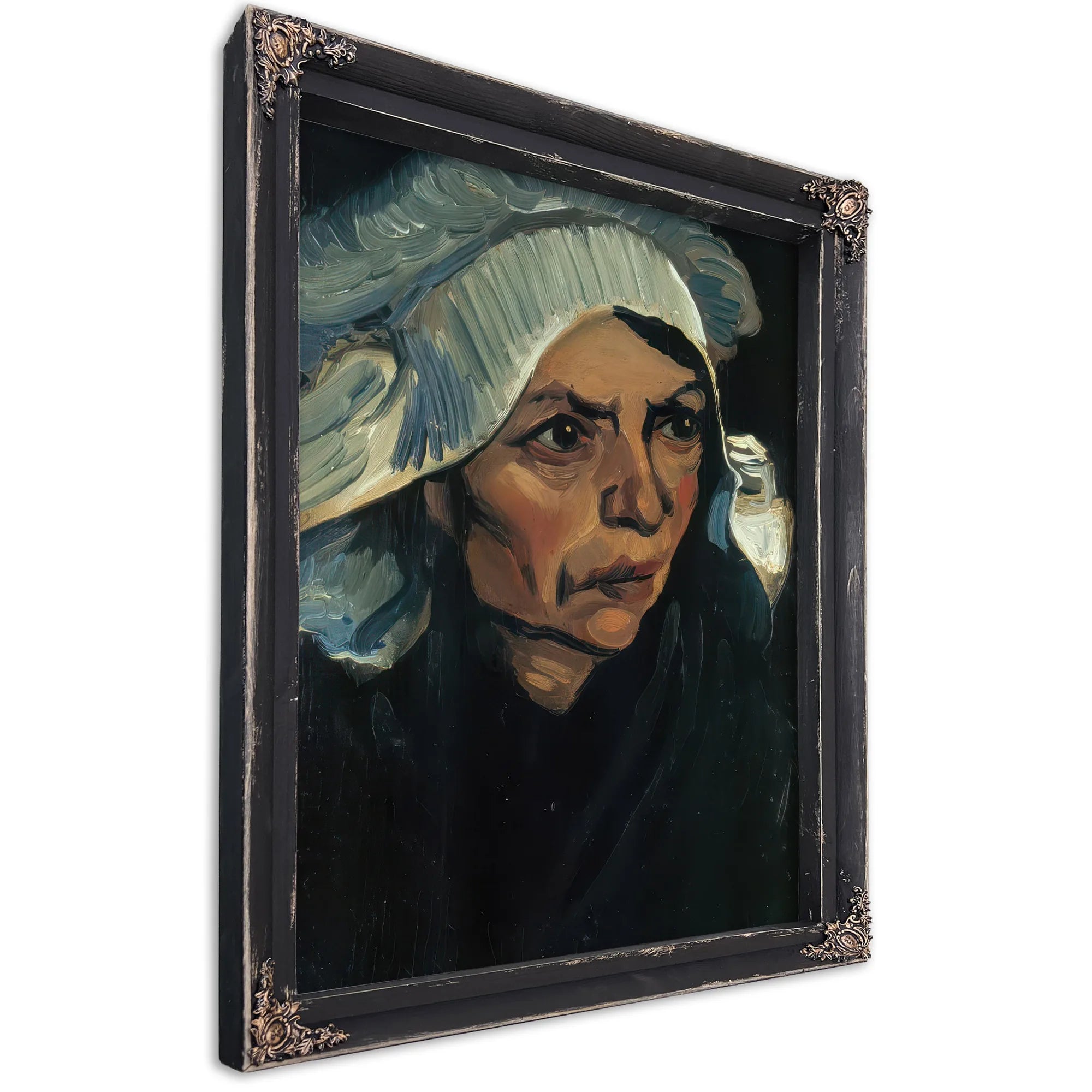 Head Of A Peasant Woman With White Cap By Vincent Van Gogh Fine Art Print