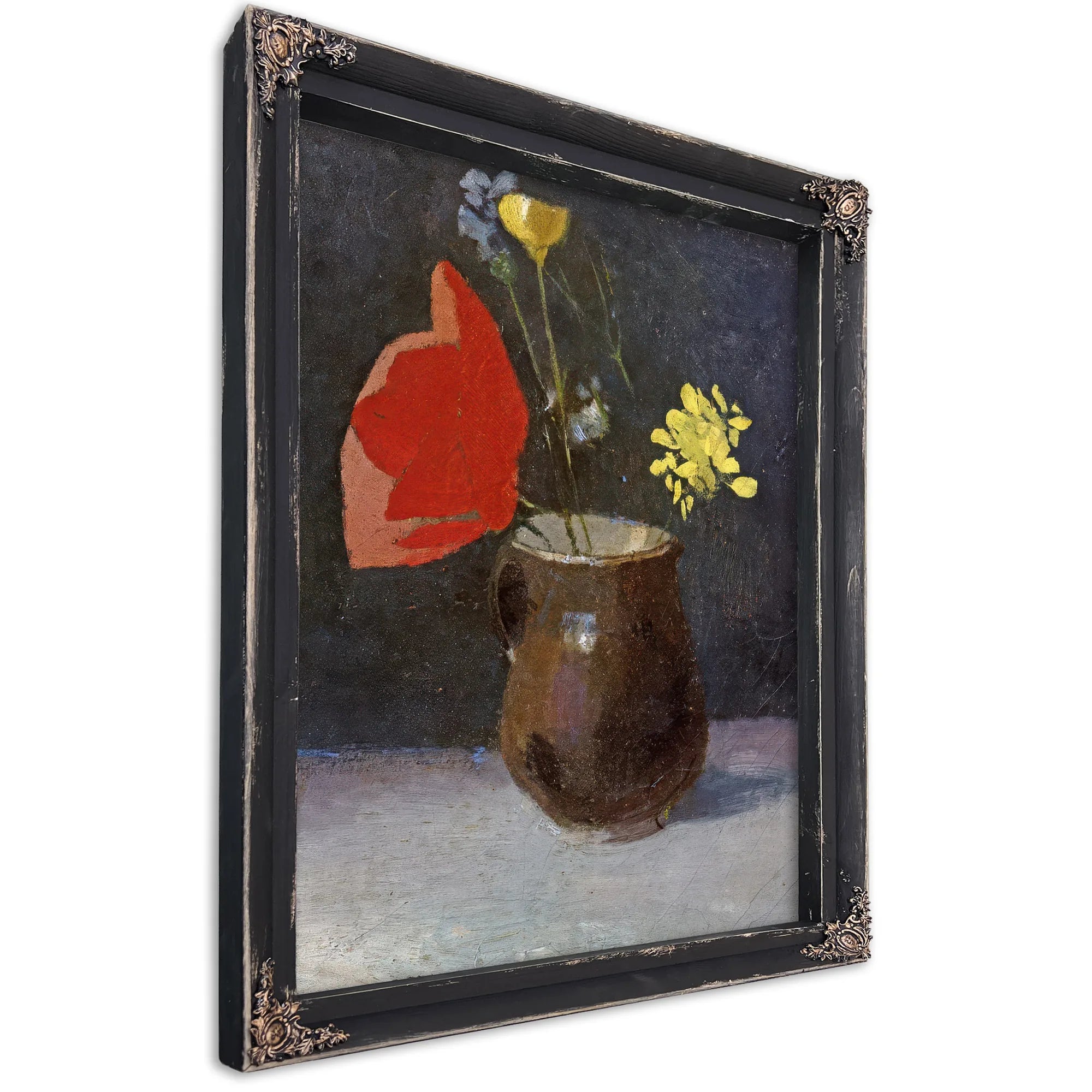A Pitcher Of Flowers By Odilon Redon Fine Art Print