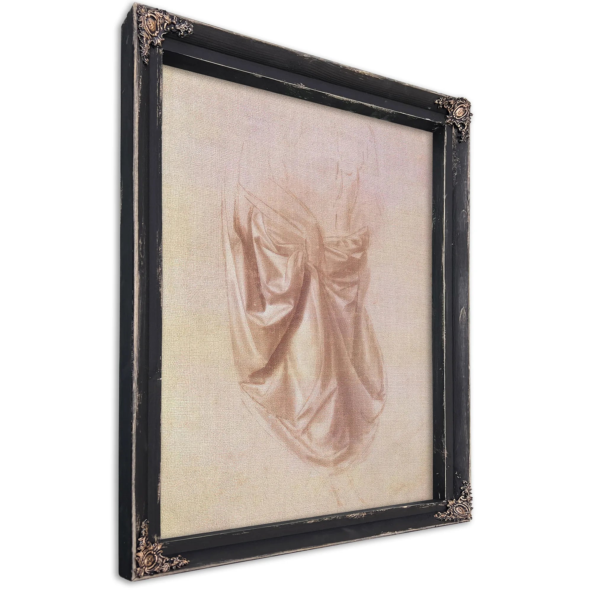 Drapery Study (Gouache On Canvas) By Leonardo Da Vinci Fine Art Print
