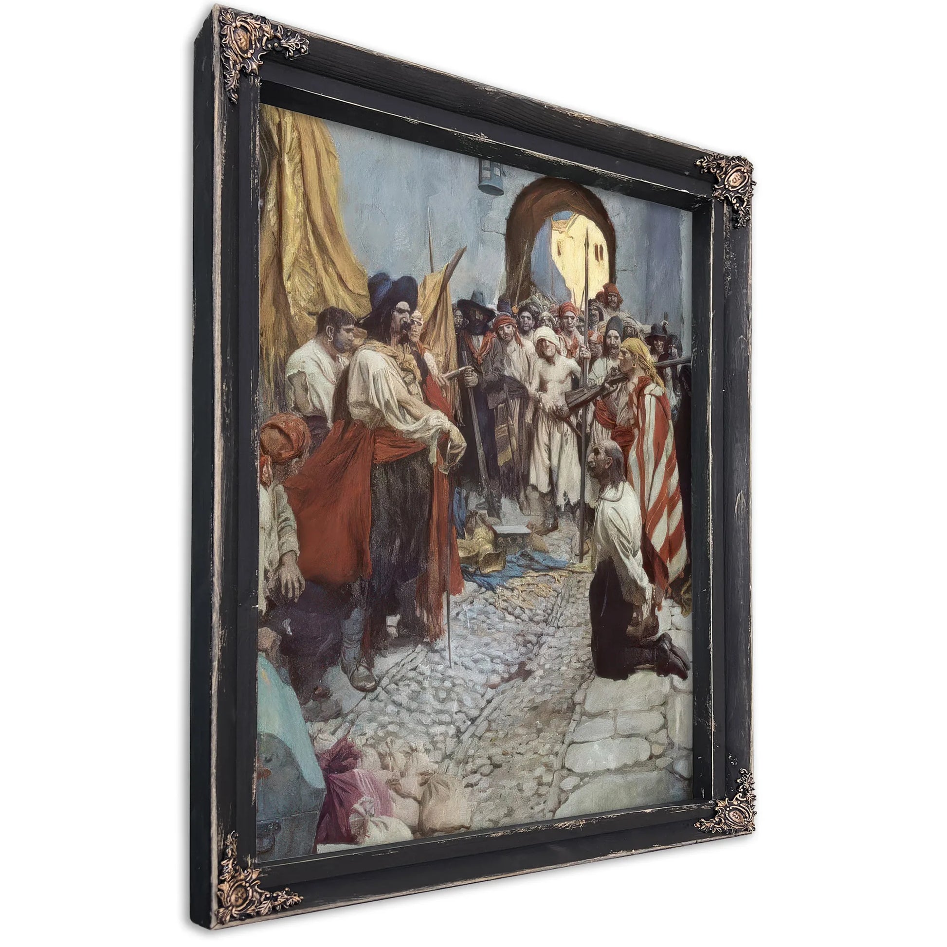 Extorting Tribute From The Citizens By Howard Pyle Fine Art Print