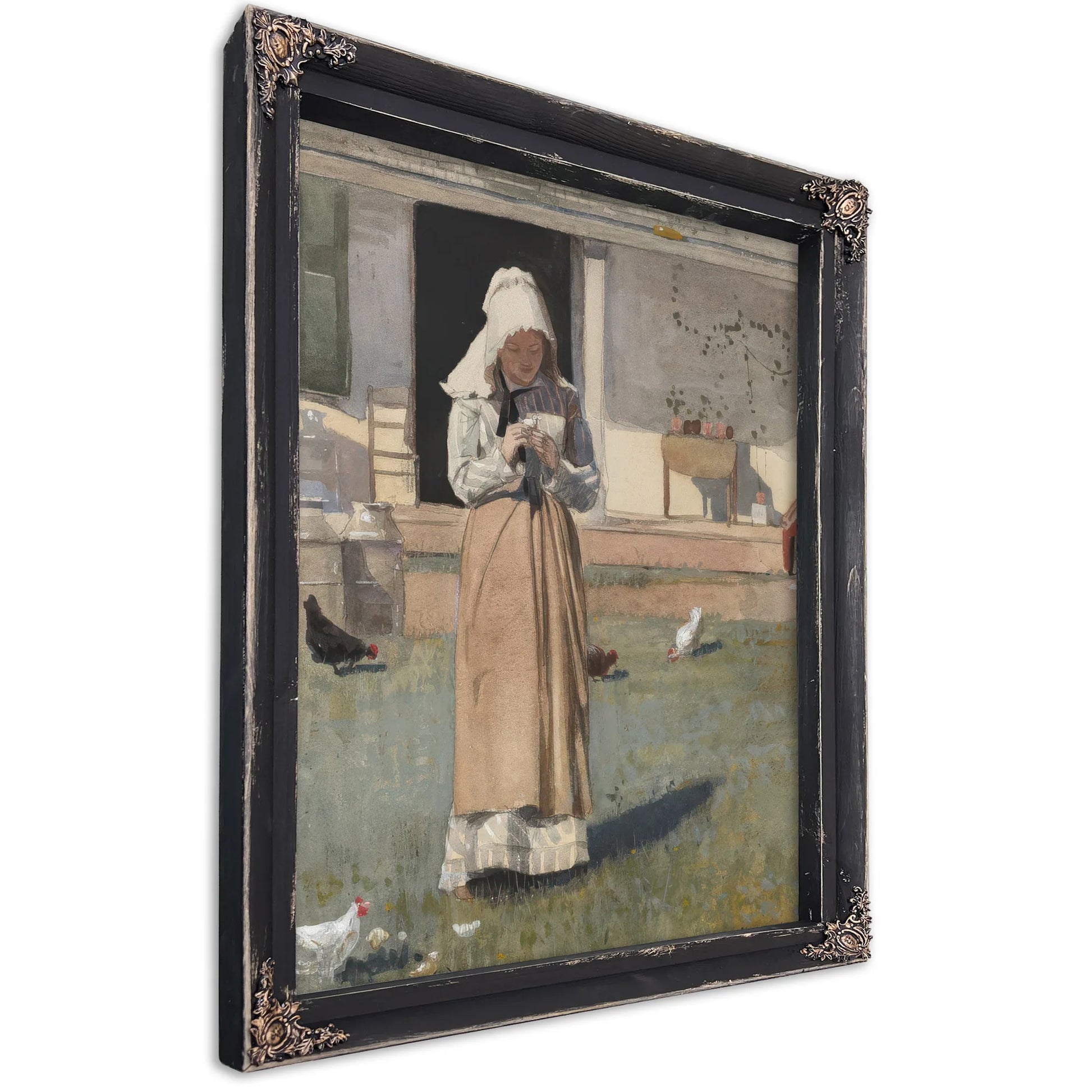 The Sick Chicken By Winslow Homer Fine Art Print