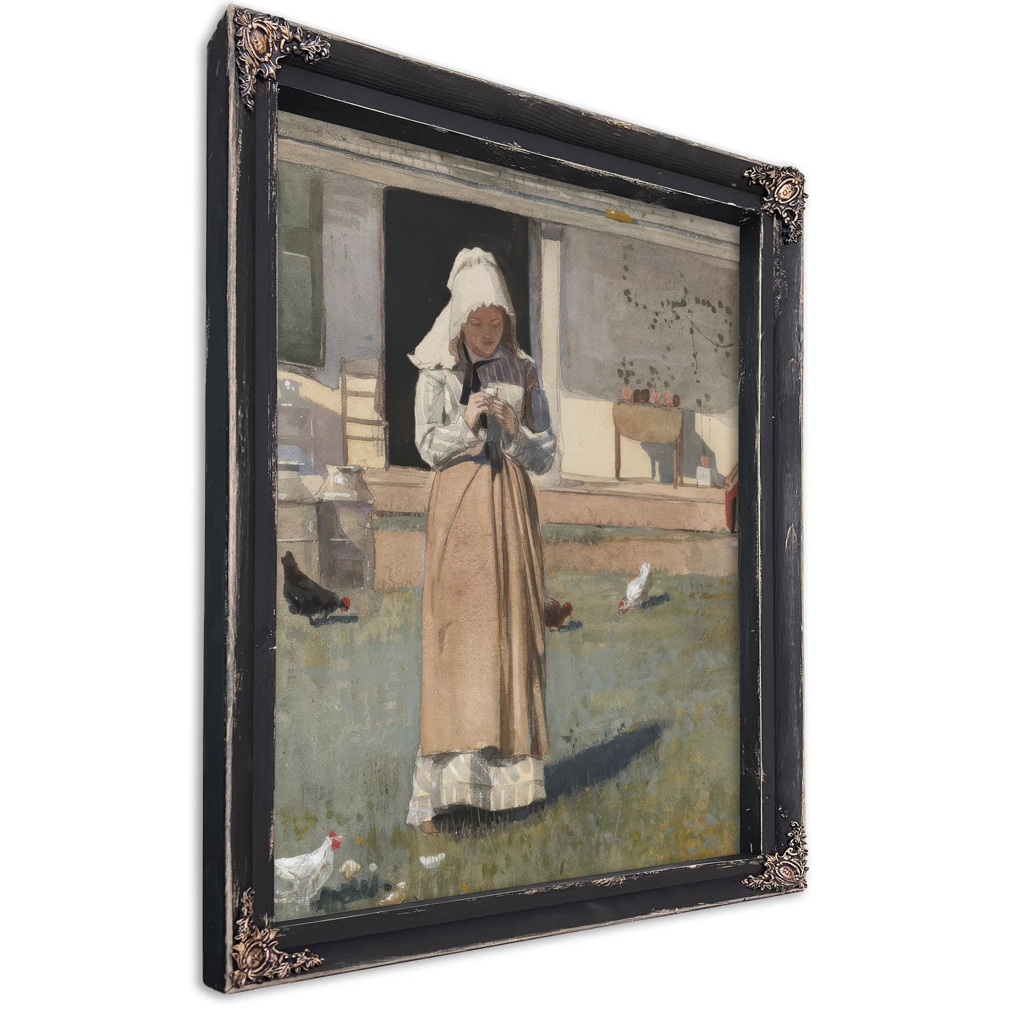 The Sick Chicken By Winslow Homer Fine Art Print