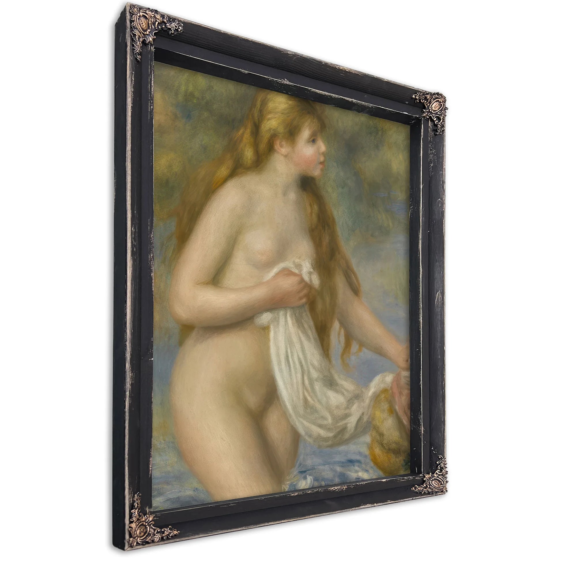 Bather With Long Hair (Baigneuse Aux Cheveux Longs) By Pierre Auguste Renoir Fine Art Print