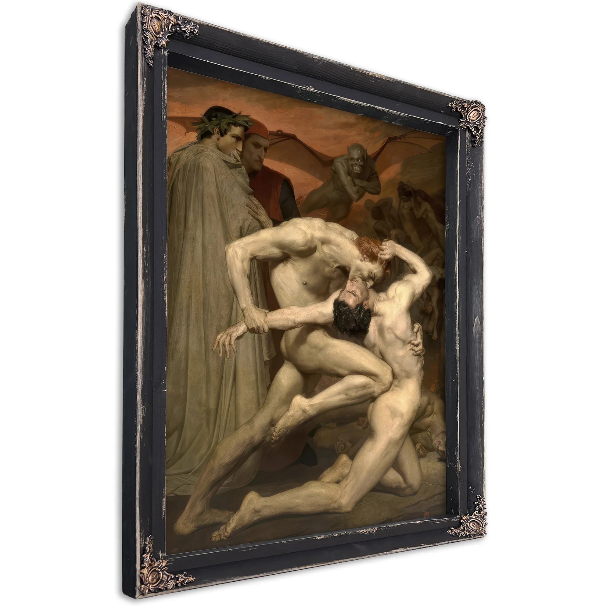 Dante And Virgil In Hell By William Adolphe Bouguereau Fine Art Print