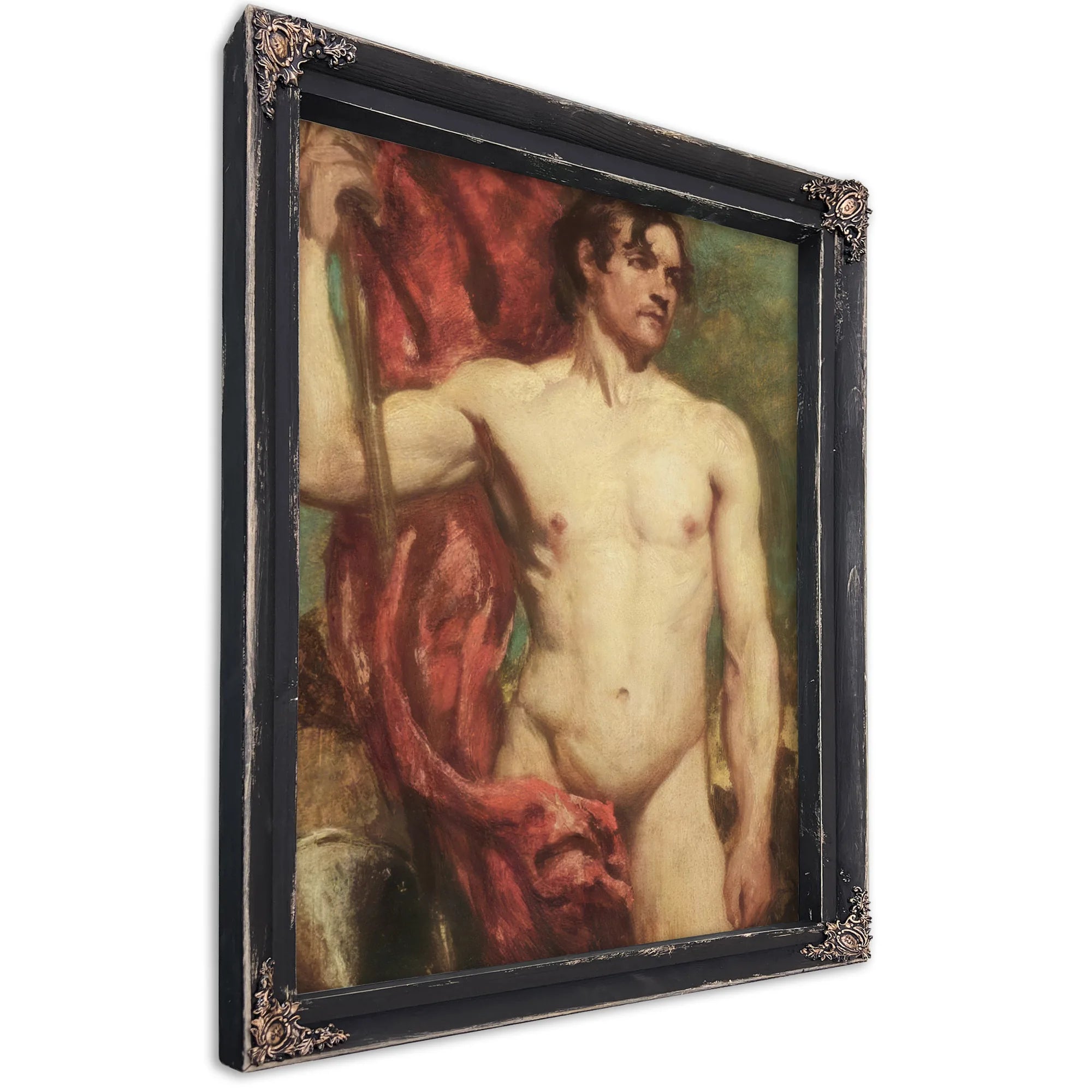 Academic Study Of A Male Nude As A Standard Bearer By William Etty Fine Art Print