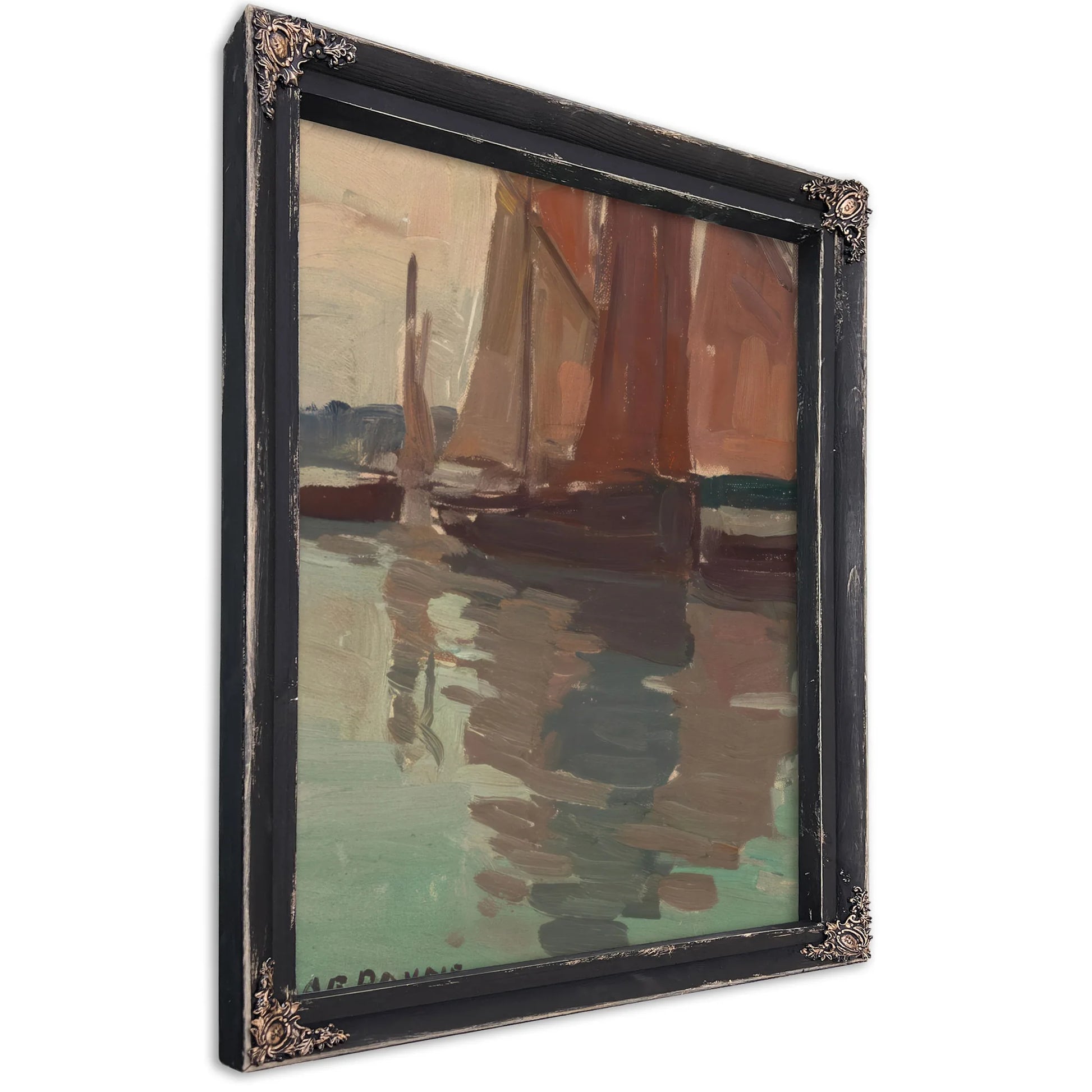 Boats With Red Sails By Edgar Payne Fine Art Print