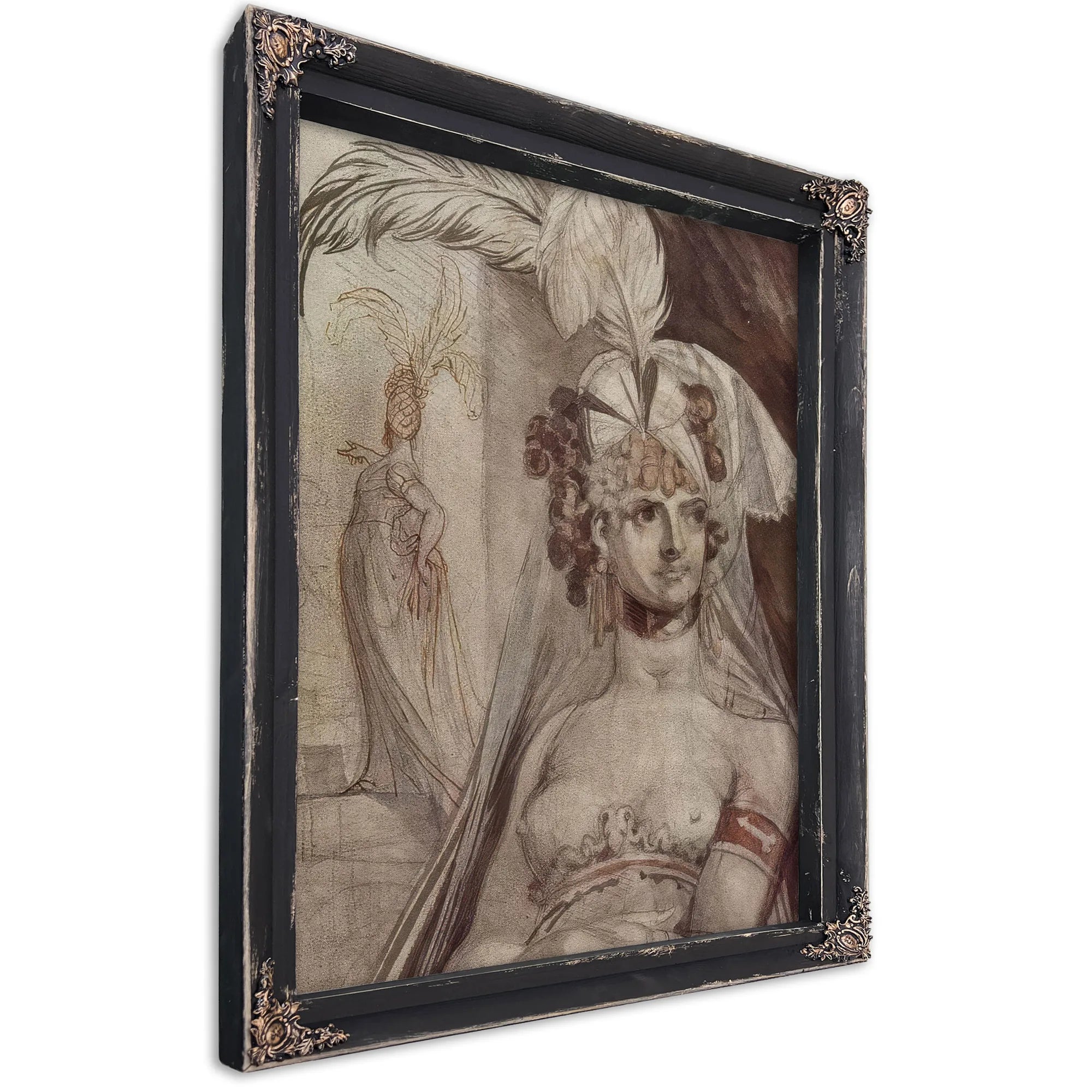 Courtesan With Plume And Veil By Henry Fuseli Fine Art Print