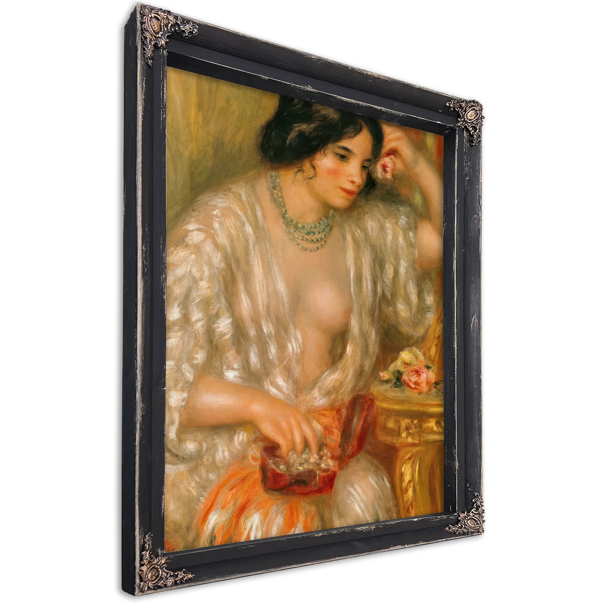 Gabrielle With Jewellery By Pierre Auguste Renoir Fine Art Print