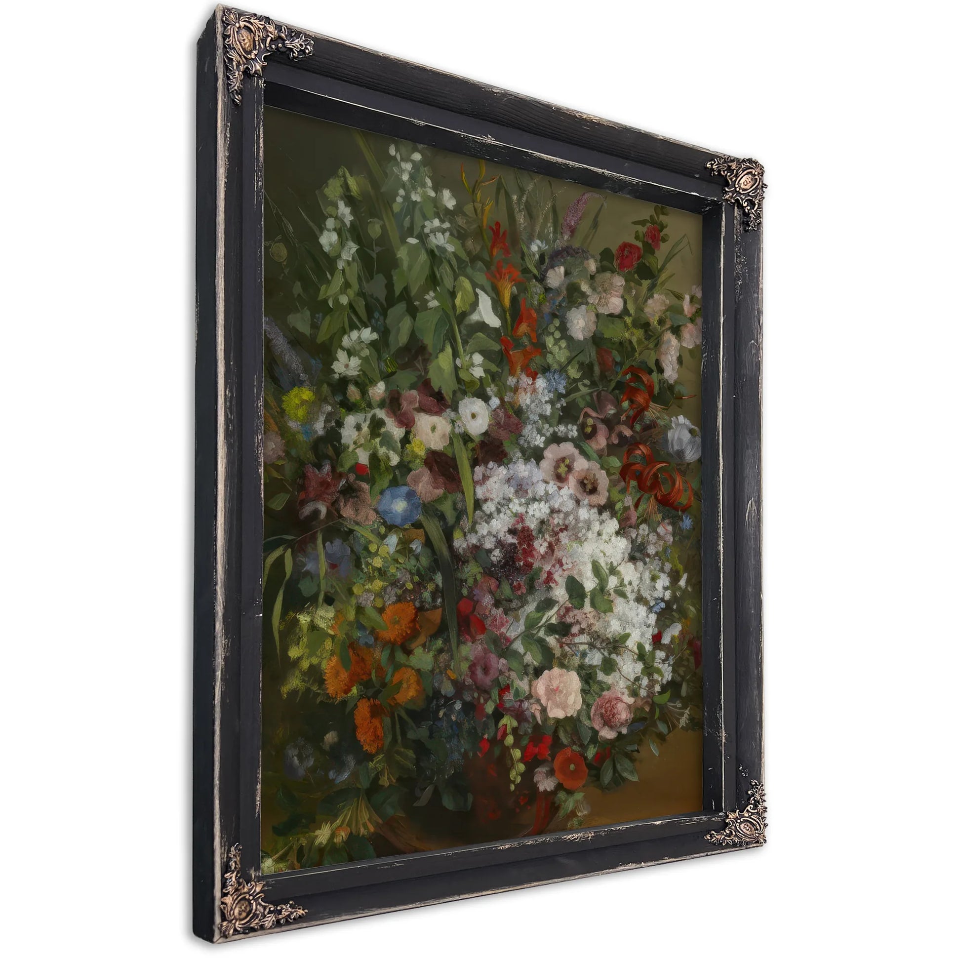 Bouquet Of Flowers In A Vase By Jean Desire Gustave Courbet Fine Art Print