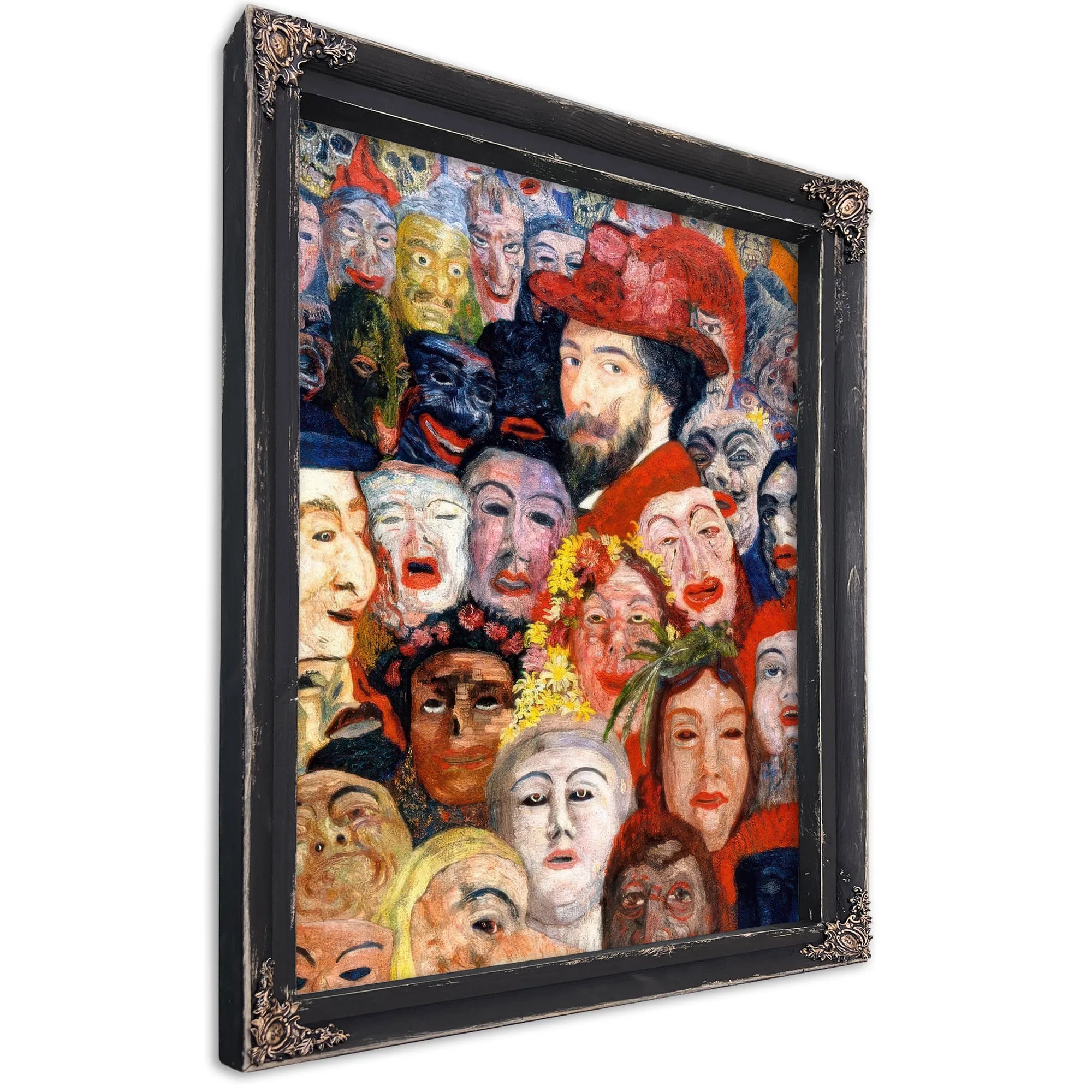 Self Portrait With Masks1 By James Ensor Fine Art Print