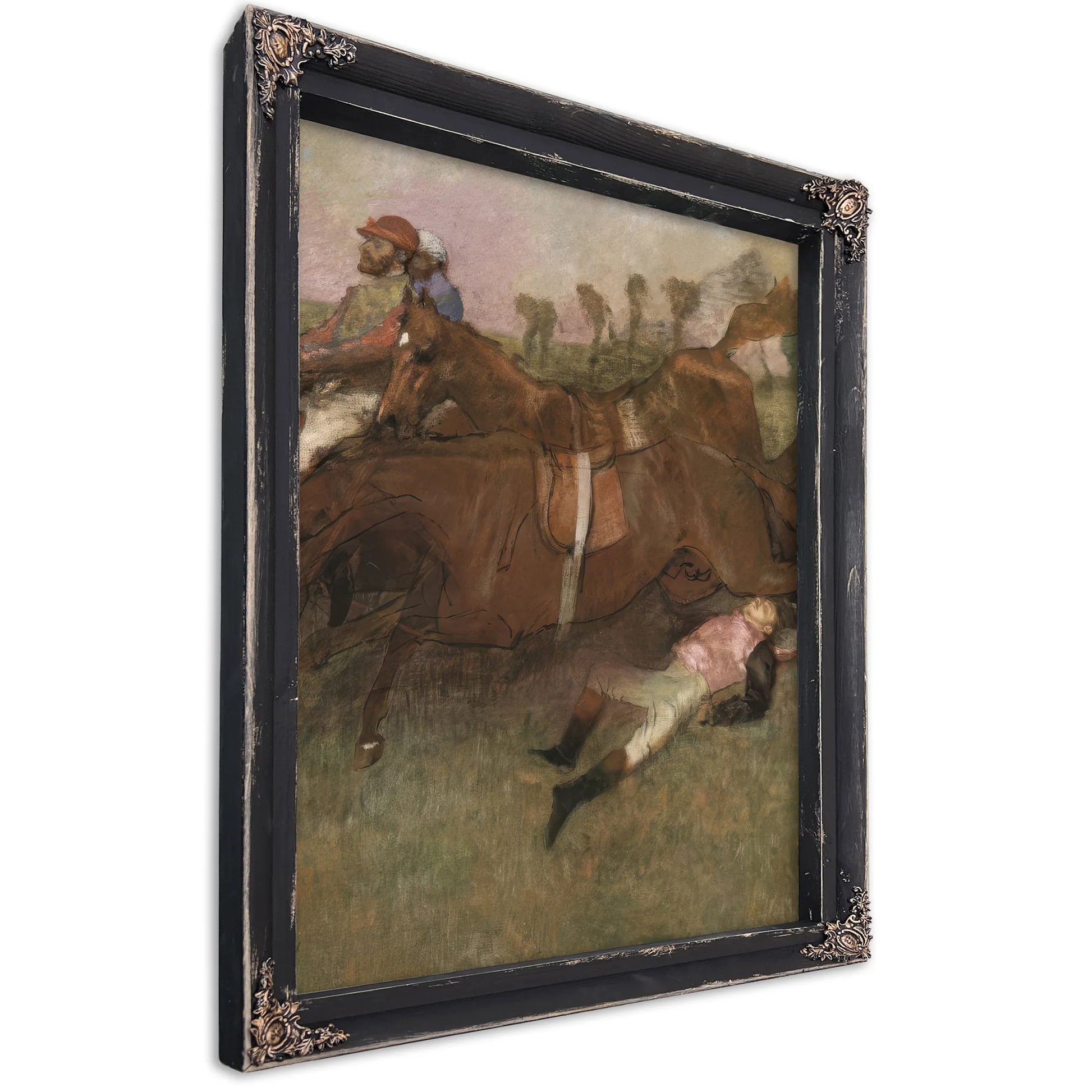 Scene From The Steeplechase The Fallen Jockey By Edgar Degas Fine Art Print