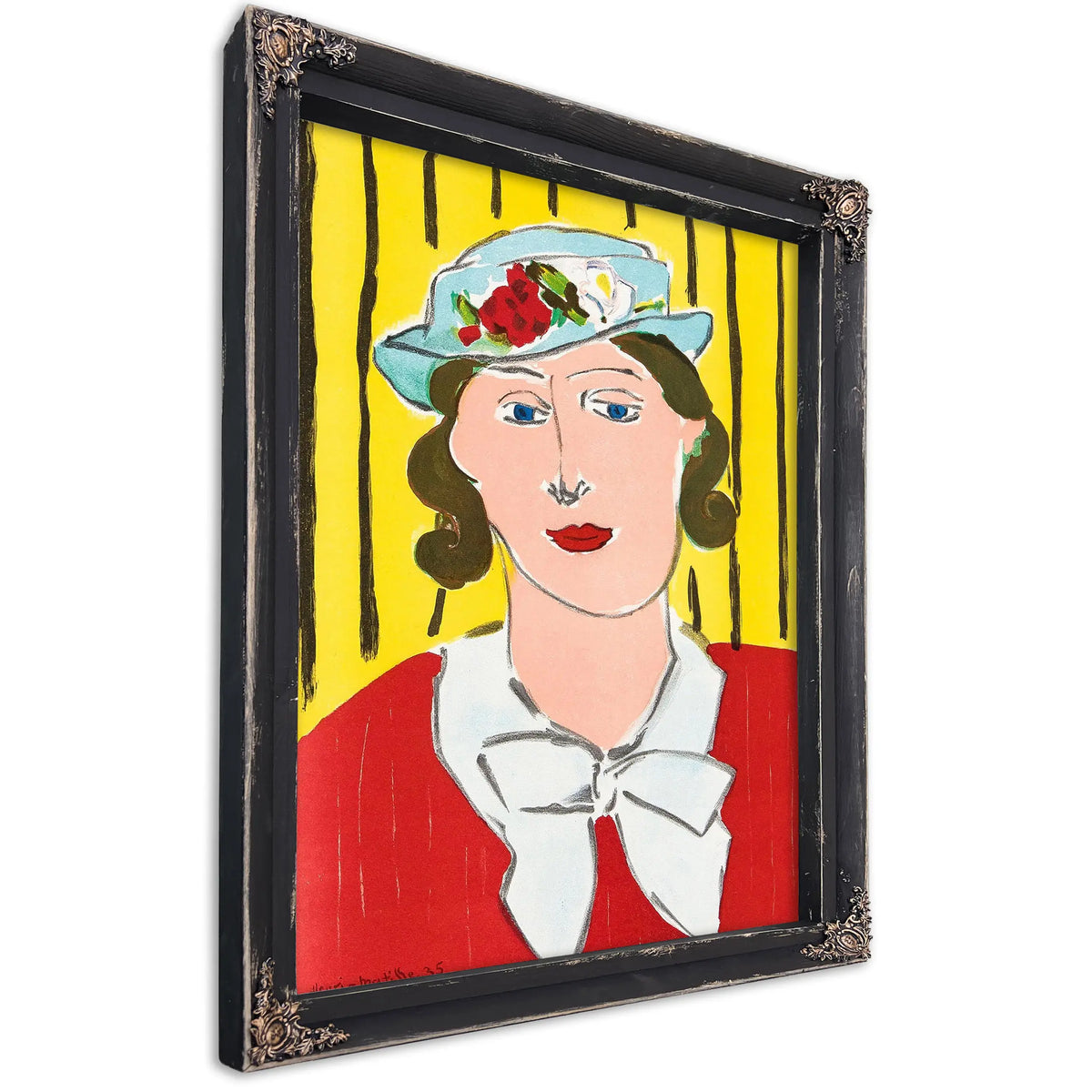 Woman In A Blue Hat by Henri Matisse