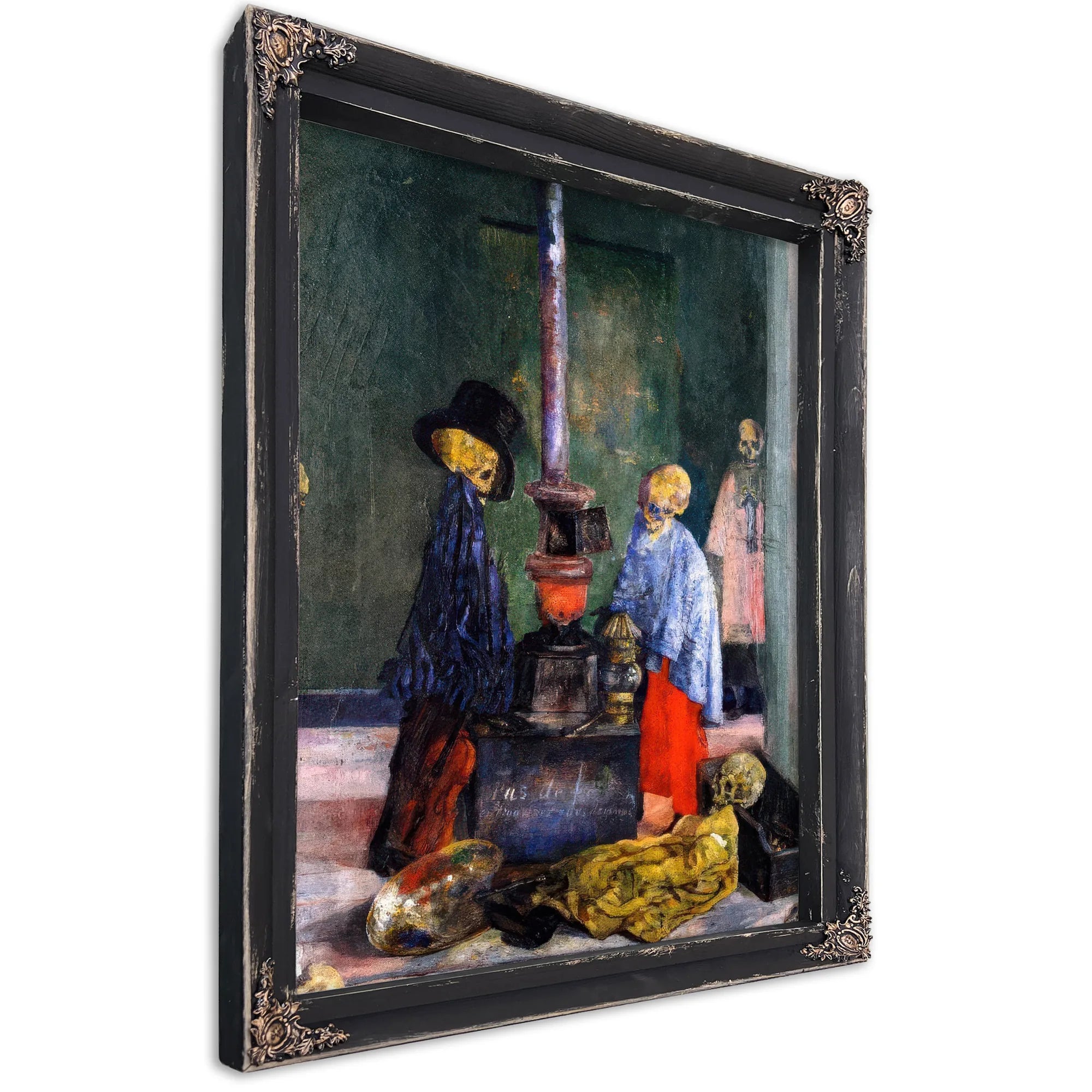 Skeletons Trying To Warm Themselves By James Ensor Fine Art Print