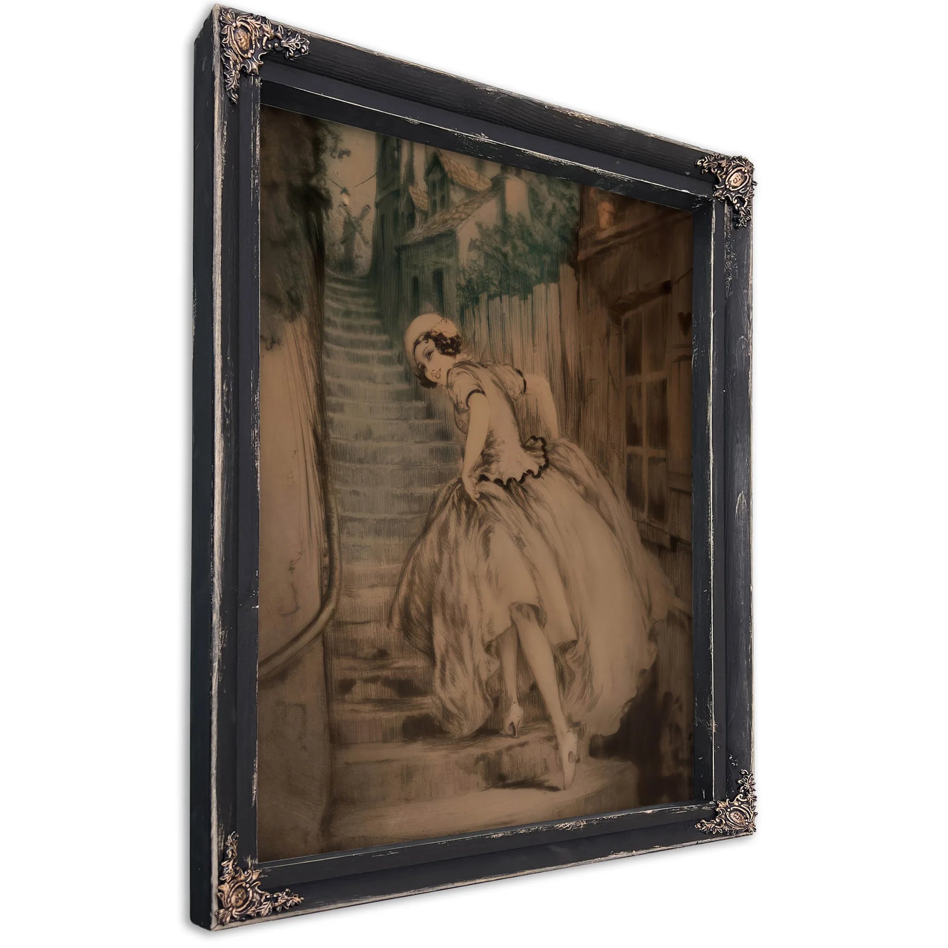 Charm Of Montmartre 1932 By Louis Icart Fine Art Print