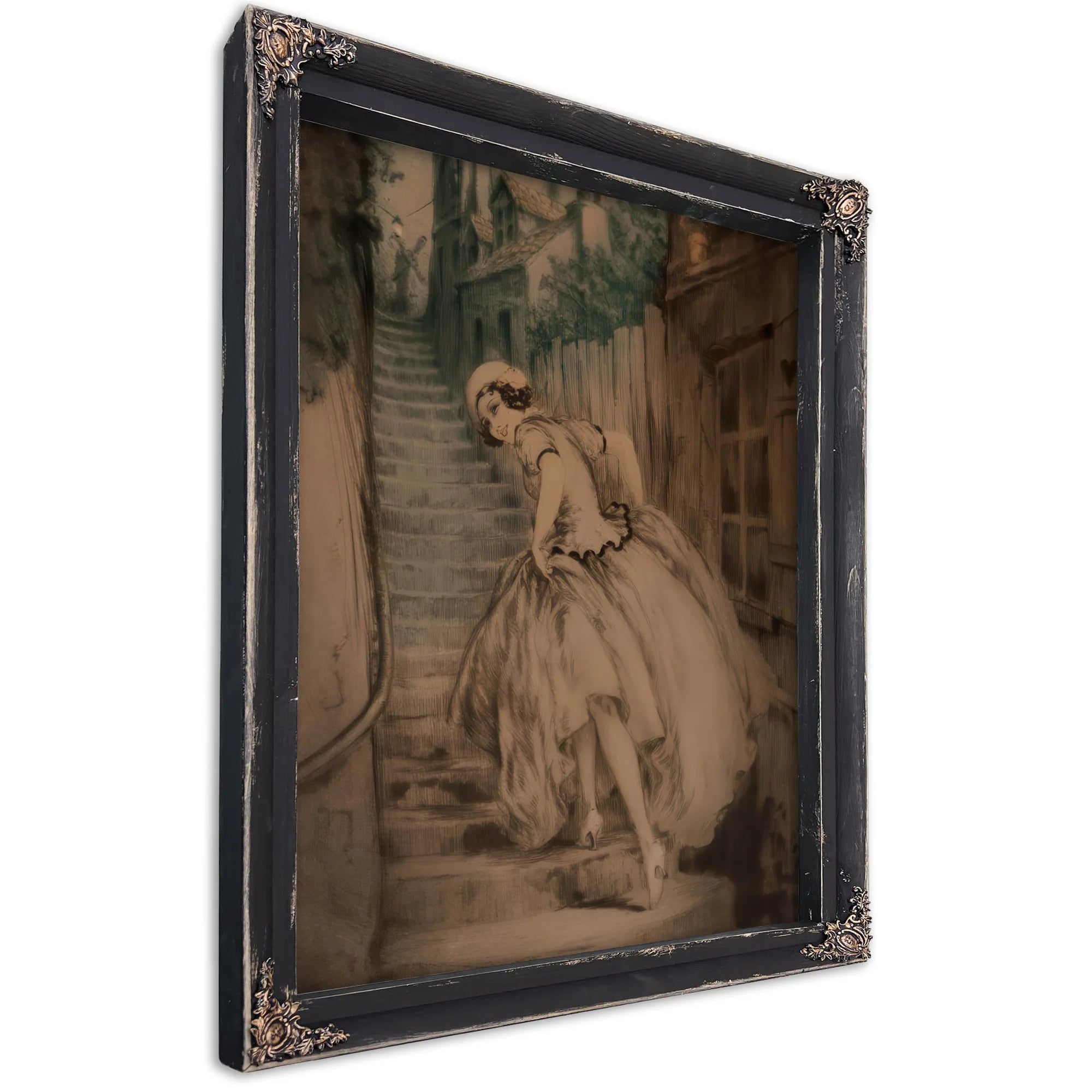 Charm Of Montmartre 1932 By Louis Icart Fine Art Print