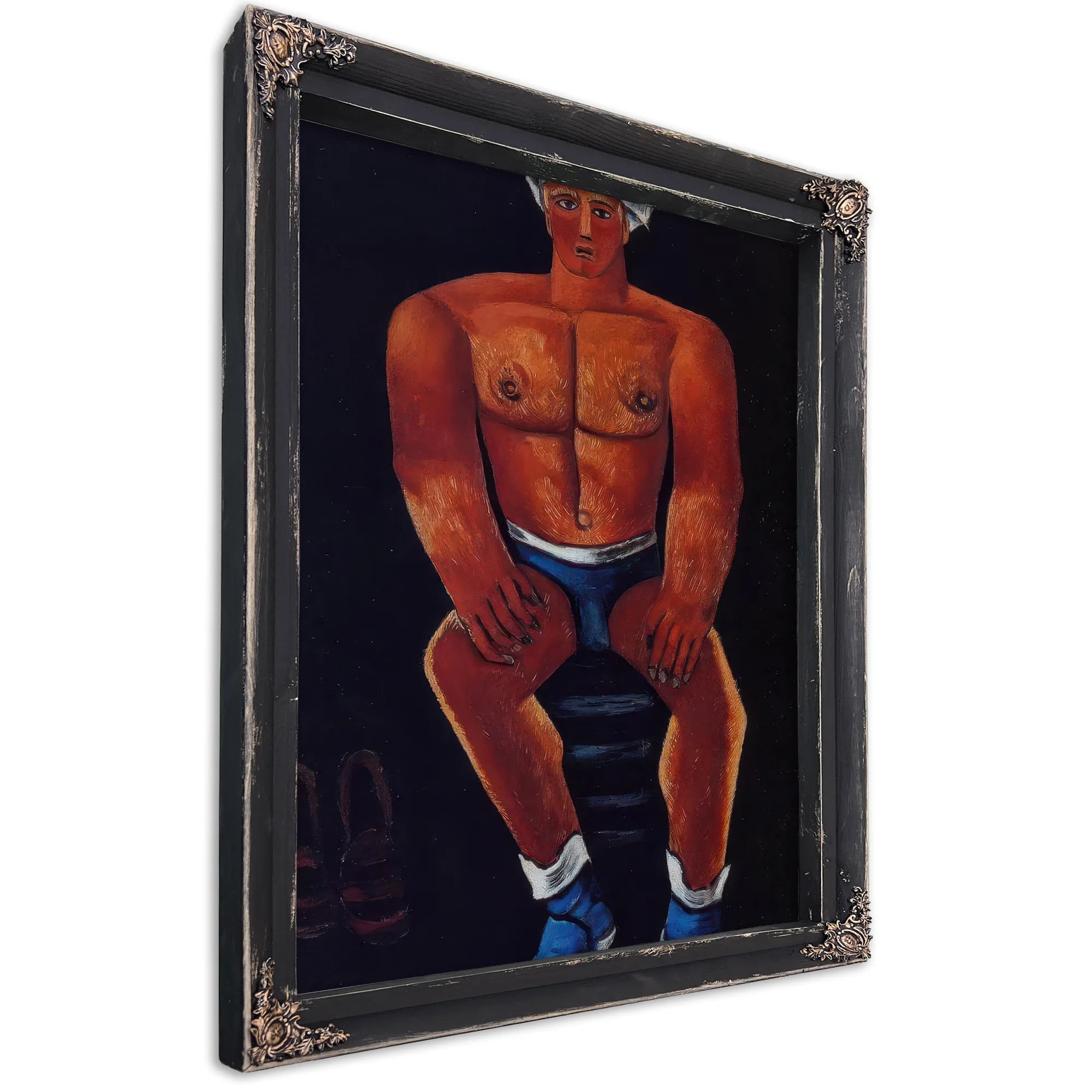 Flaming American Swim Champ By Marsden Hartley Fine Art Print