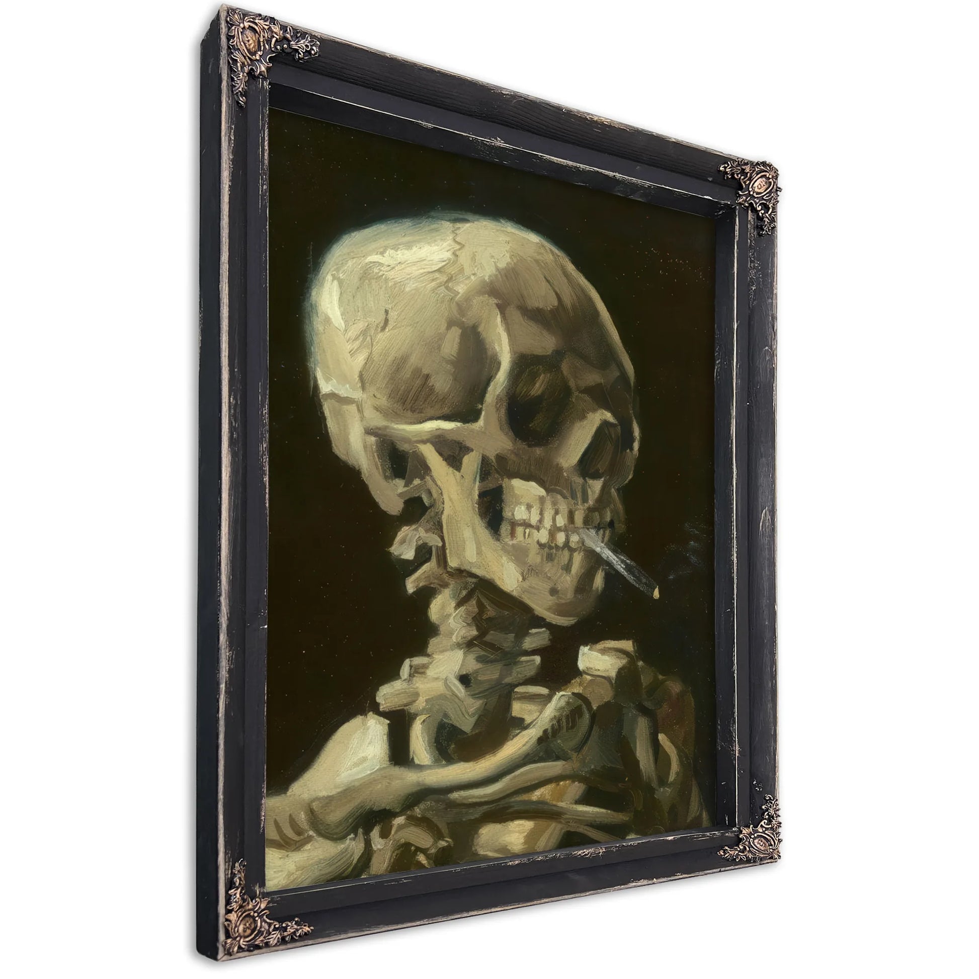 Head Of A Skeleton With A Burning Cigarette By Vincent Van Gogh Fine Art Print