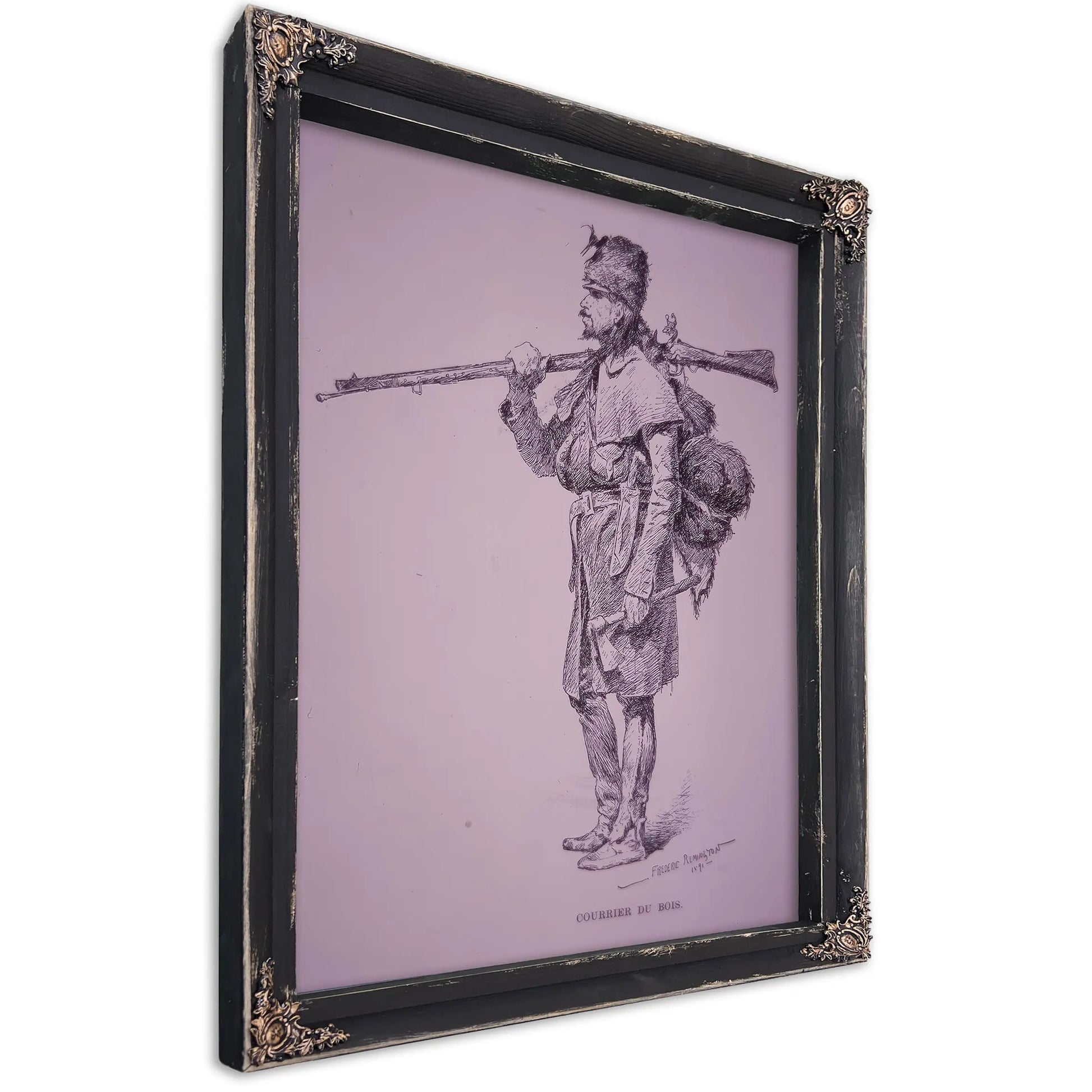 Frenchcandian Fur Trapper Coureur Du Bois by Frederic Remington