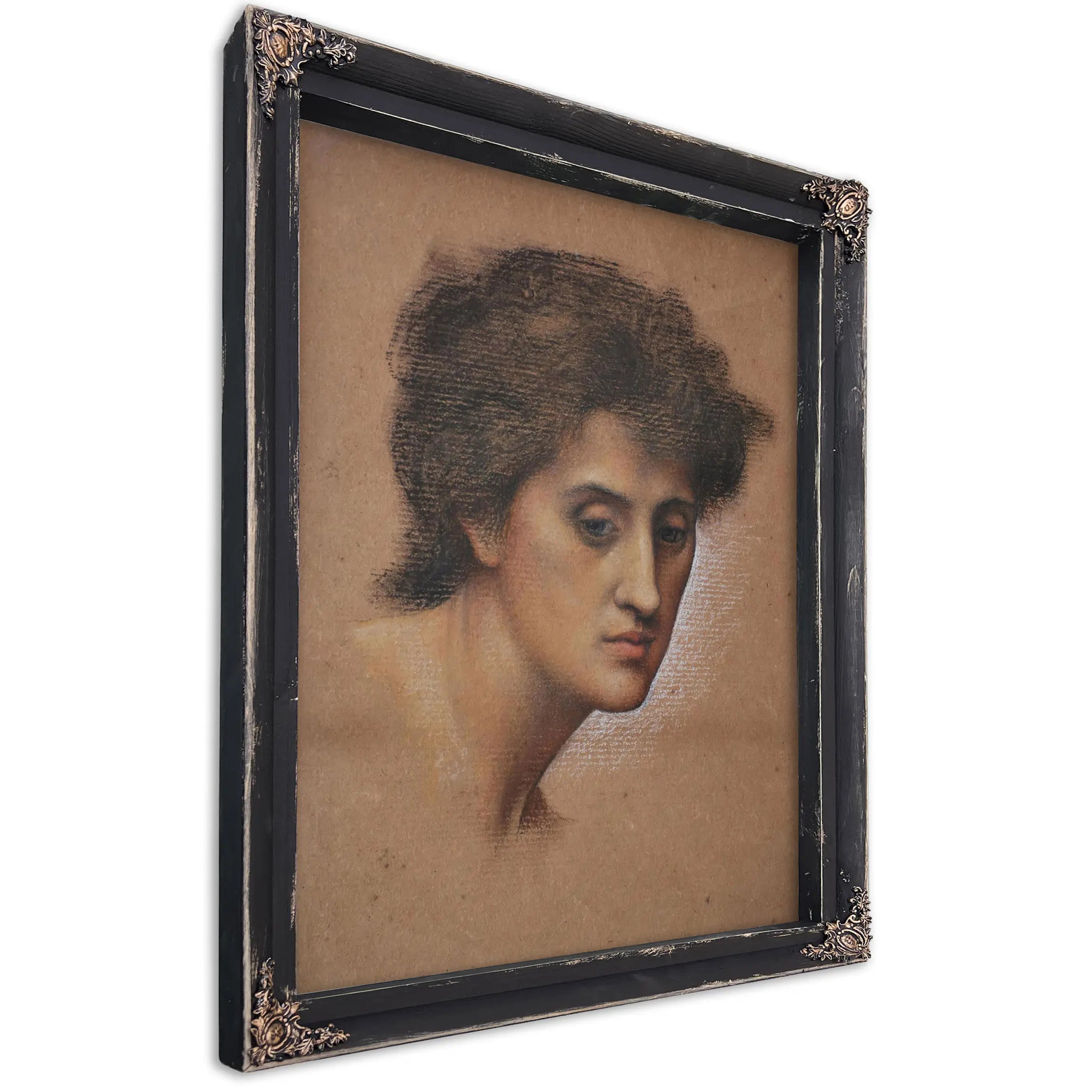 Study Of Female Head For The Cadence Of Autumn 1905 A by Evelyn De Morgan
