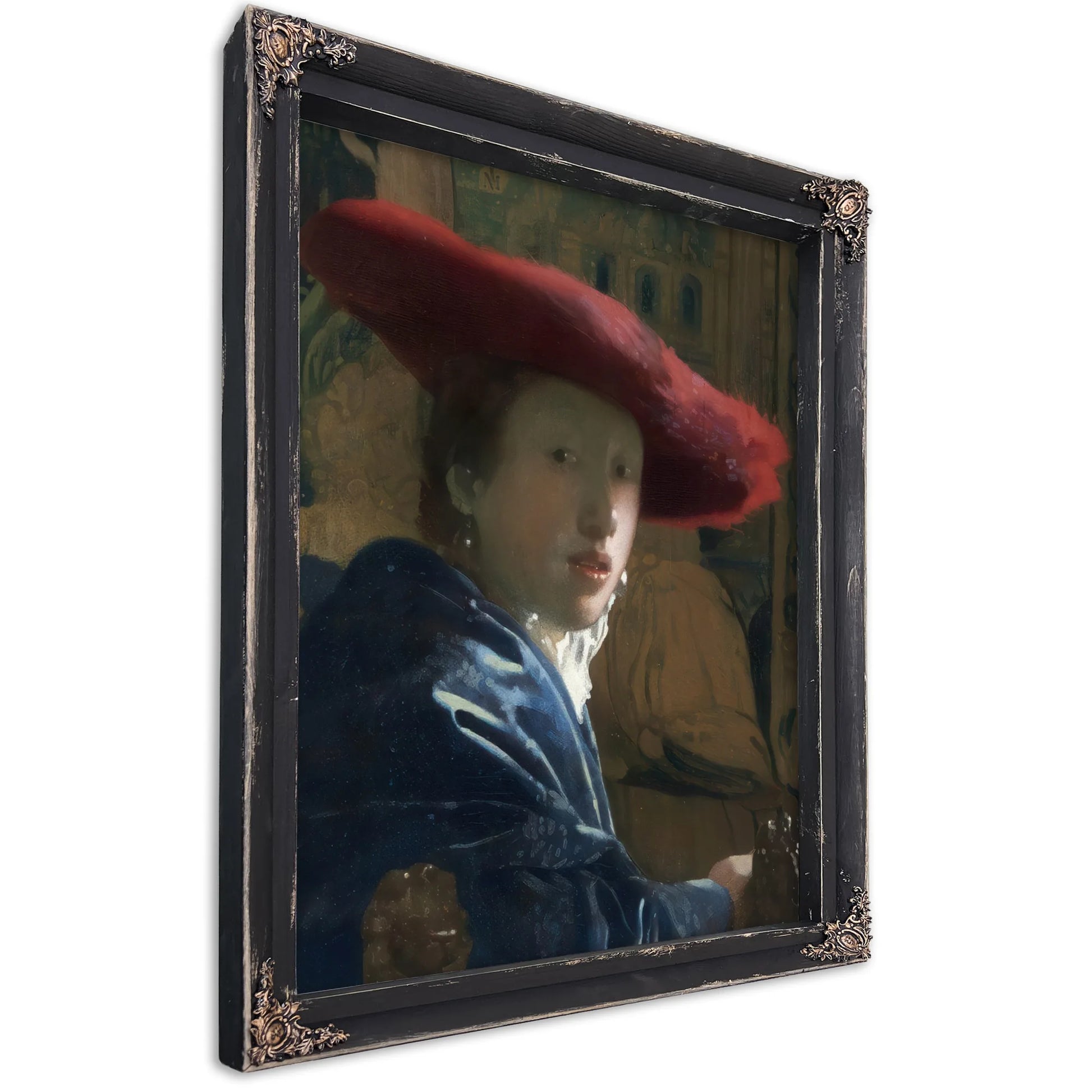 Girl With The Red Hat By Johannes Vermeer Fine Art Print