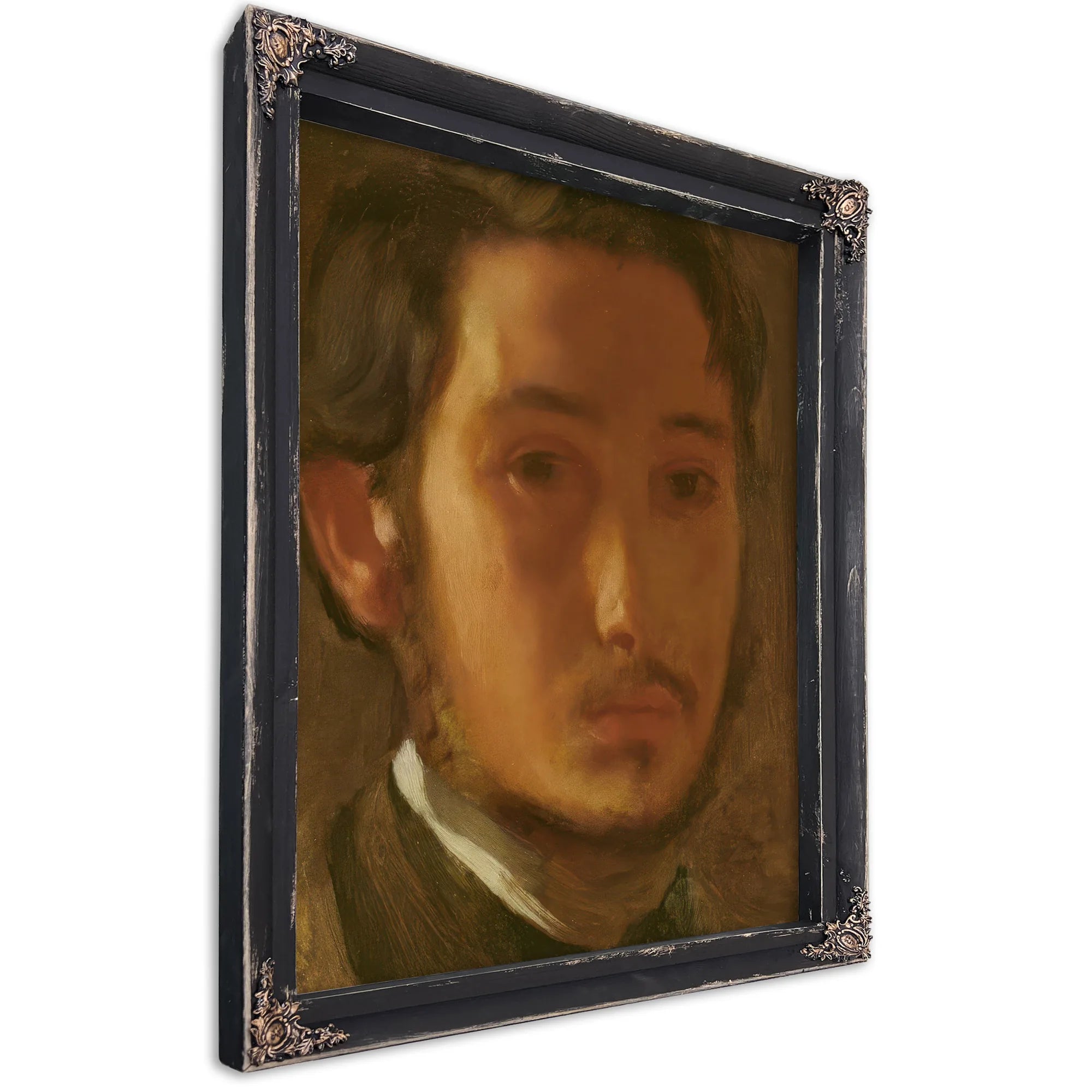 Self Portrait With White Collar By Edgar Degas Fine Art Print