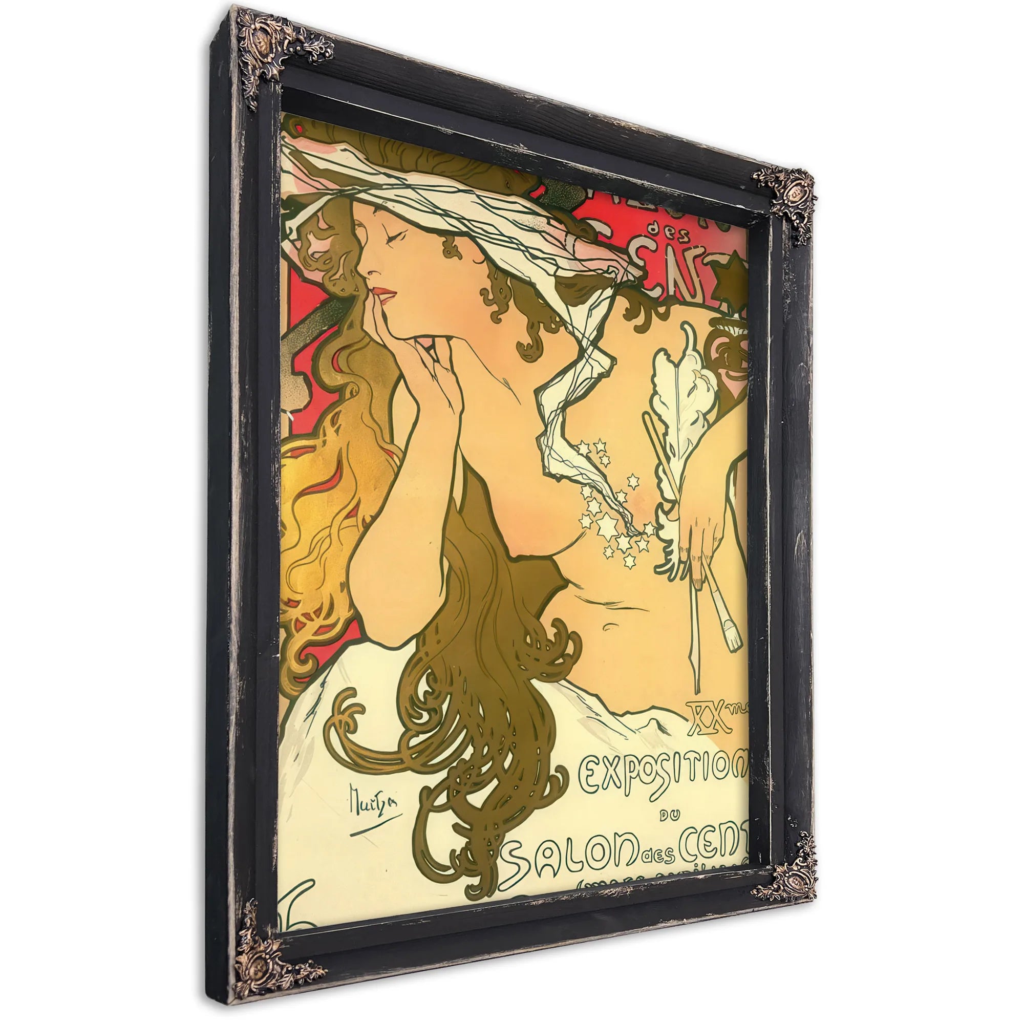 Salon Des Cent 20Th Exhibition By Alphonse Mucha Fine Art Print