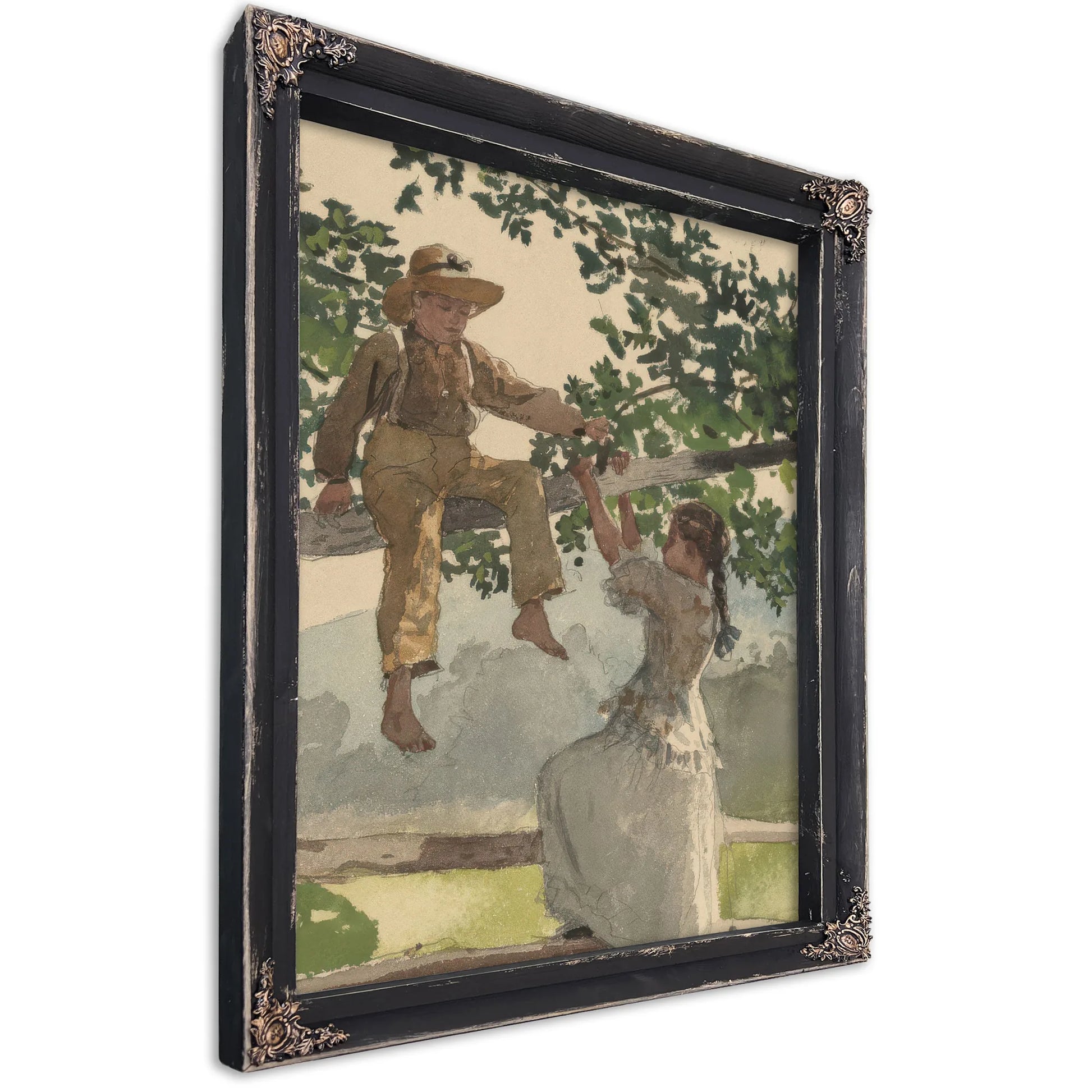 On The Fence By Winslow Homer Fine Art Print