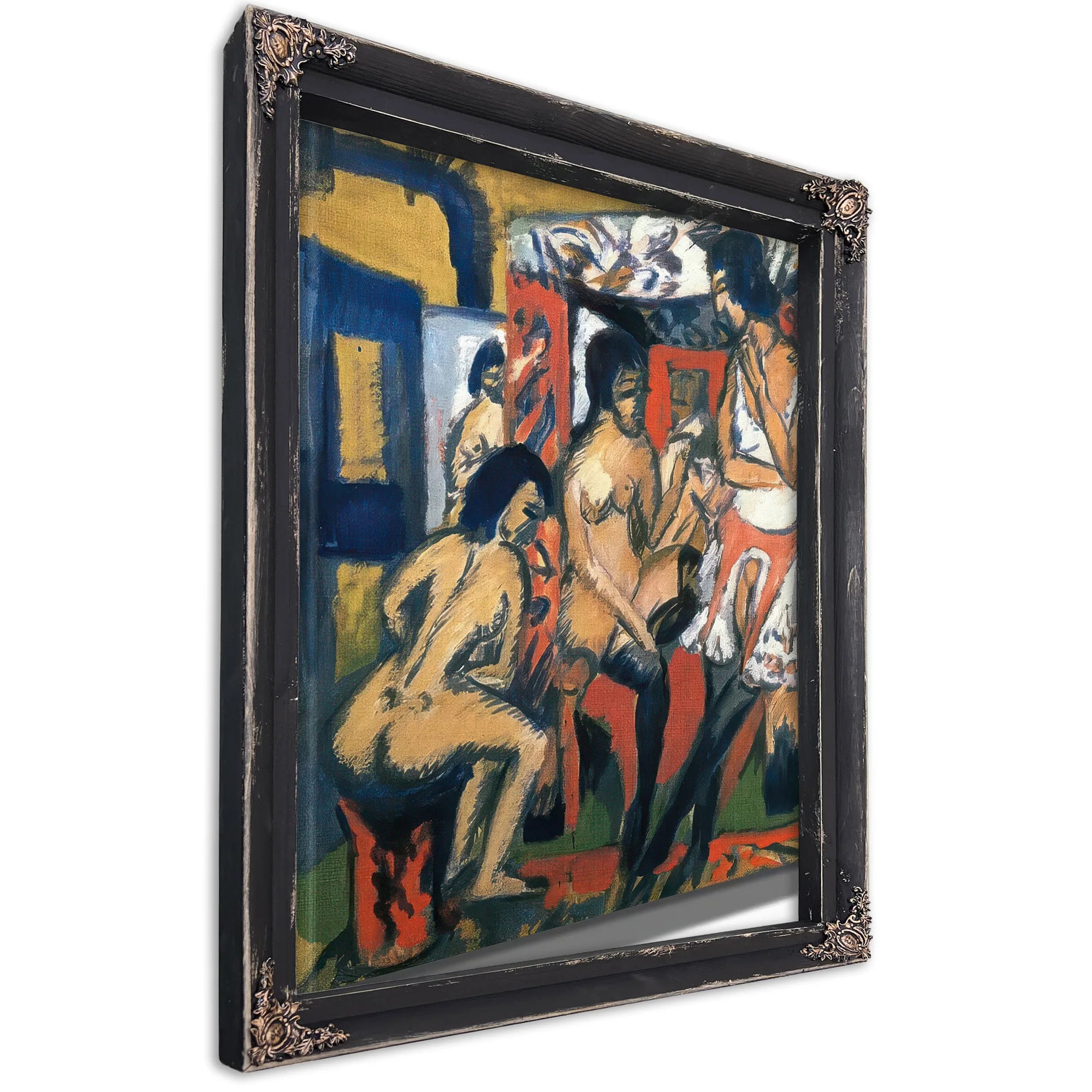 Nude In The Studio (Three Models) By Ernst Ludwig Kirchner Fine Art Print