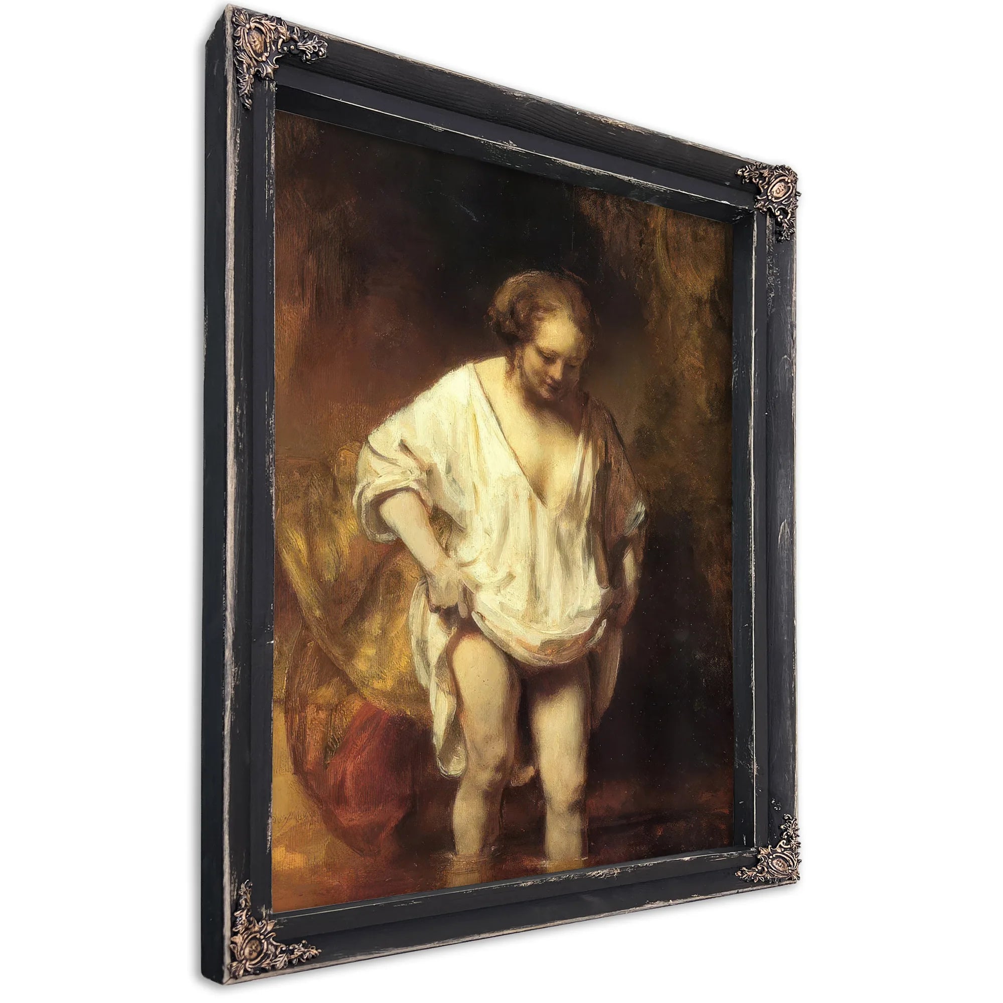 Hendrickje Bathing In A River, 1654 By Rembrandt Fine Art Print