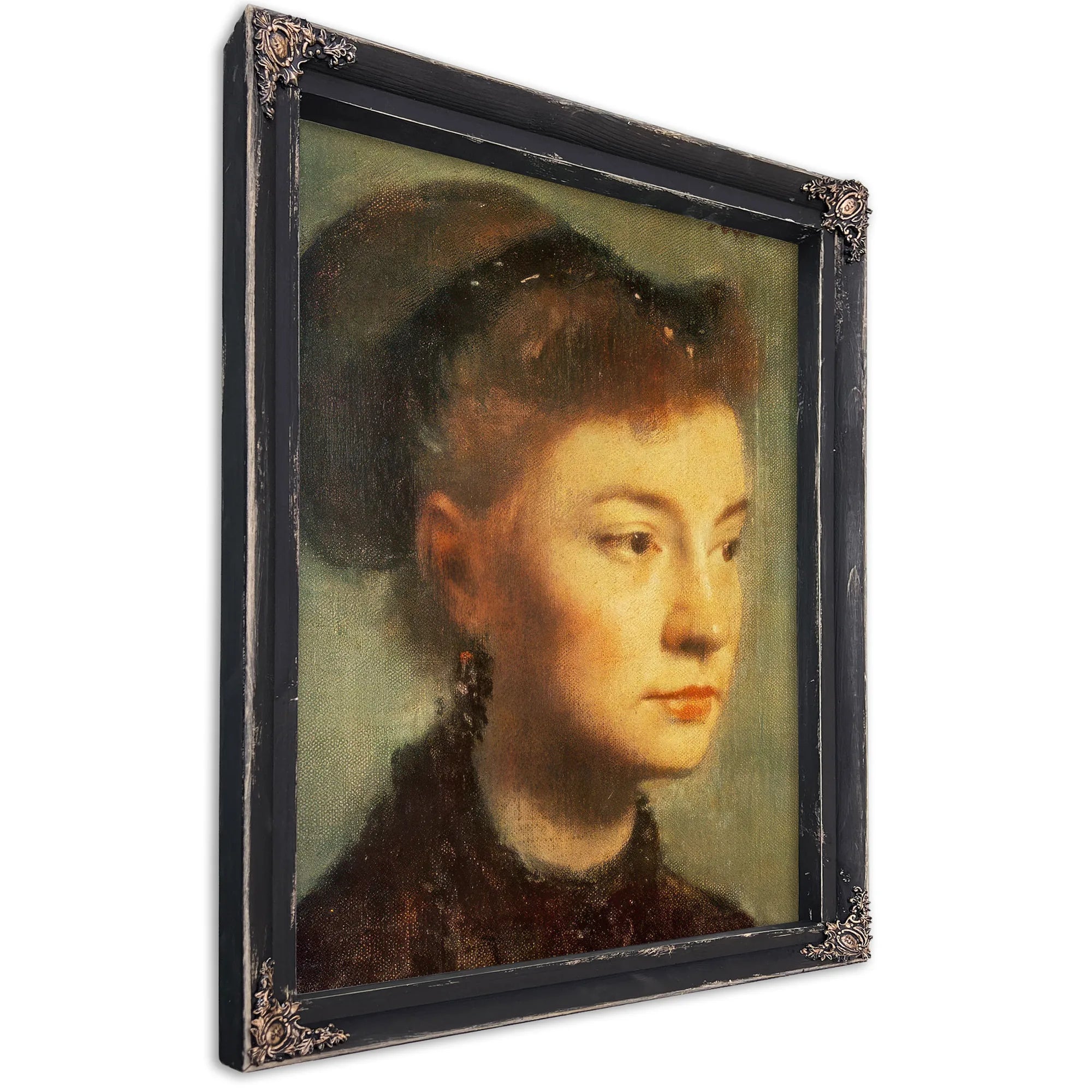 Head Of A Yound Woman 1867 By Edgar Degas Fine Art Print