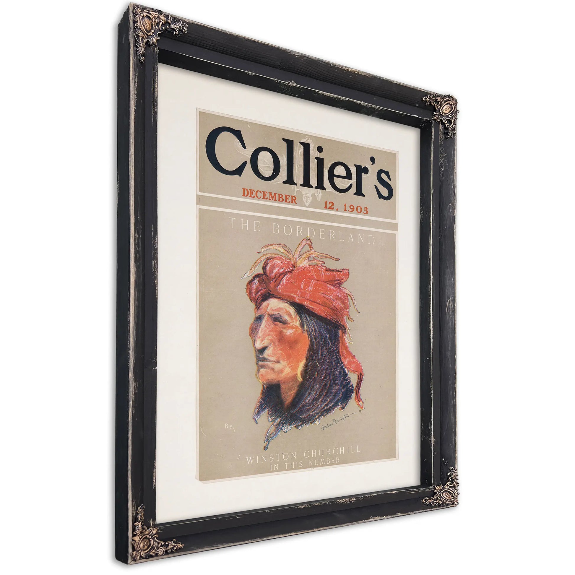Cover Of Colliers December A by Frederic Remington