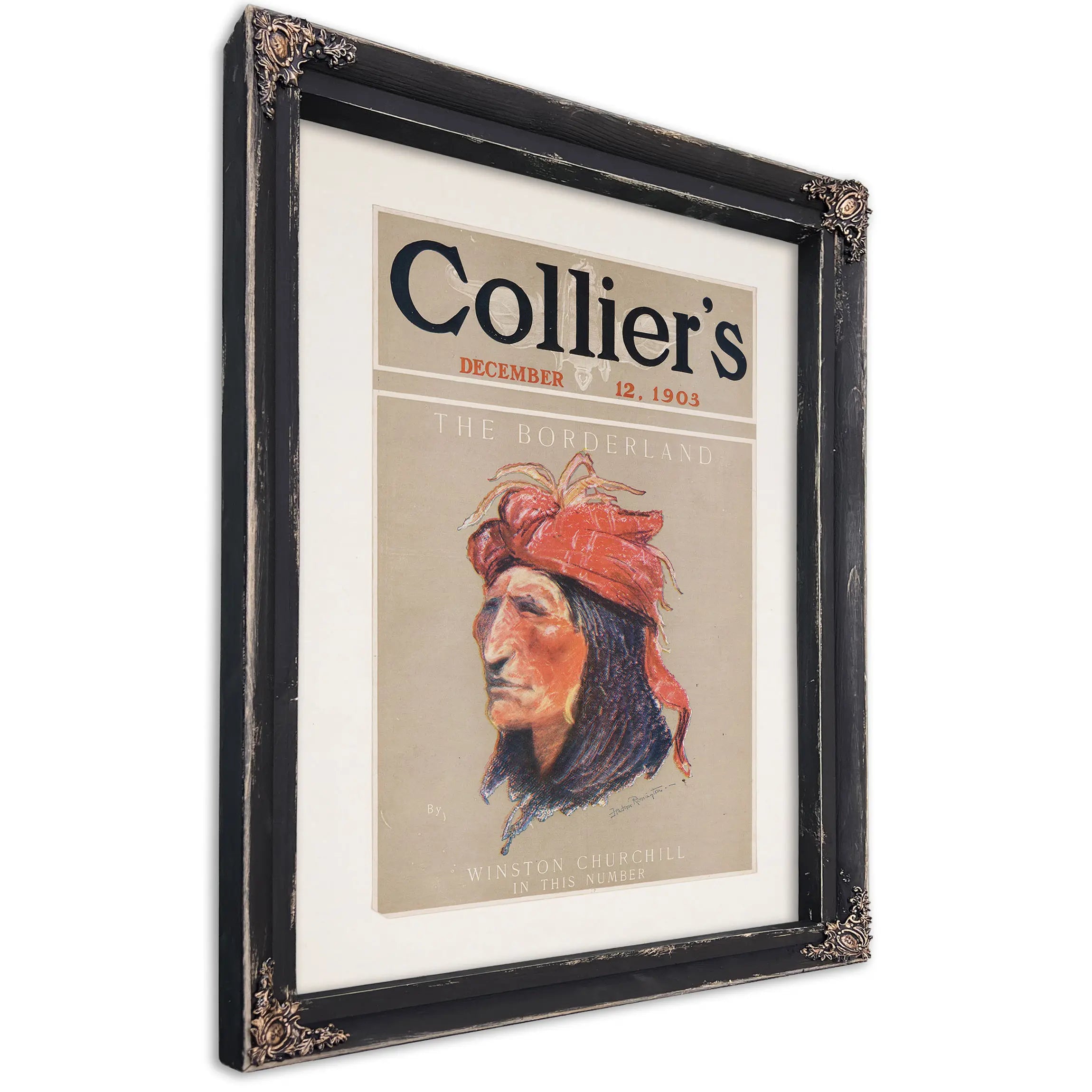 Cover Of Colliers December A by Frederic Remington