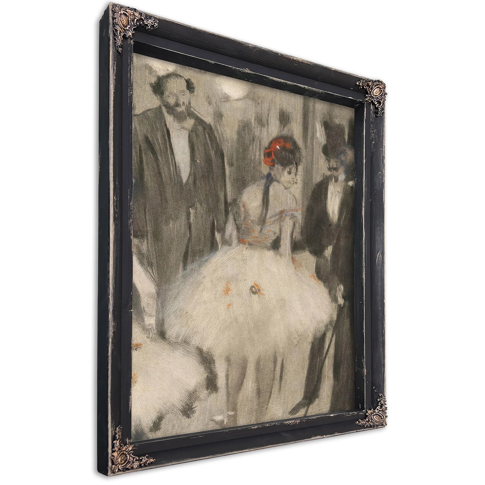 Virginie Being Admired While The Marquis Cavalcanti Looks On By Edgar Degas Fine Art Print