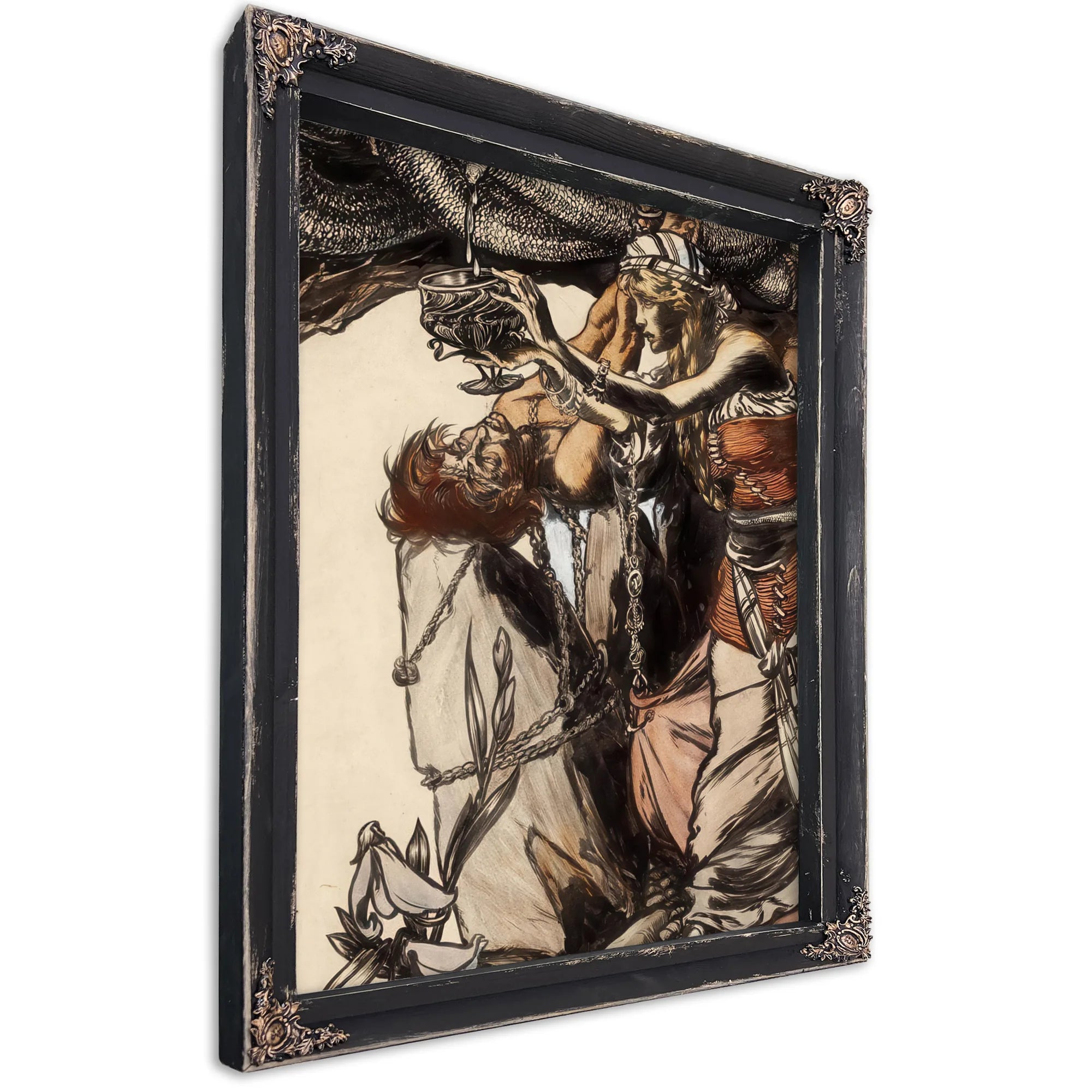 Loki And Sigyn The Land Of Enchantment Book Illustration 1901 By Arthur Rackham Fine Art Print