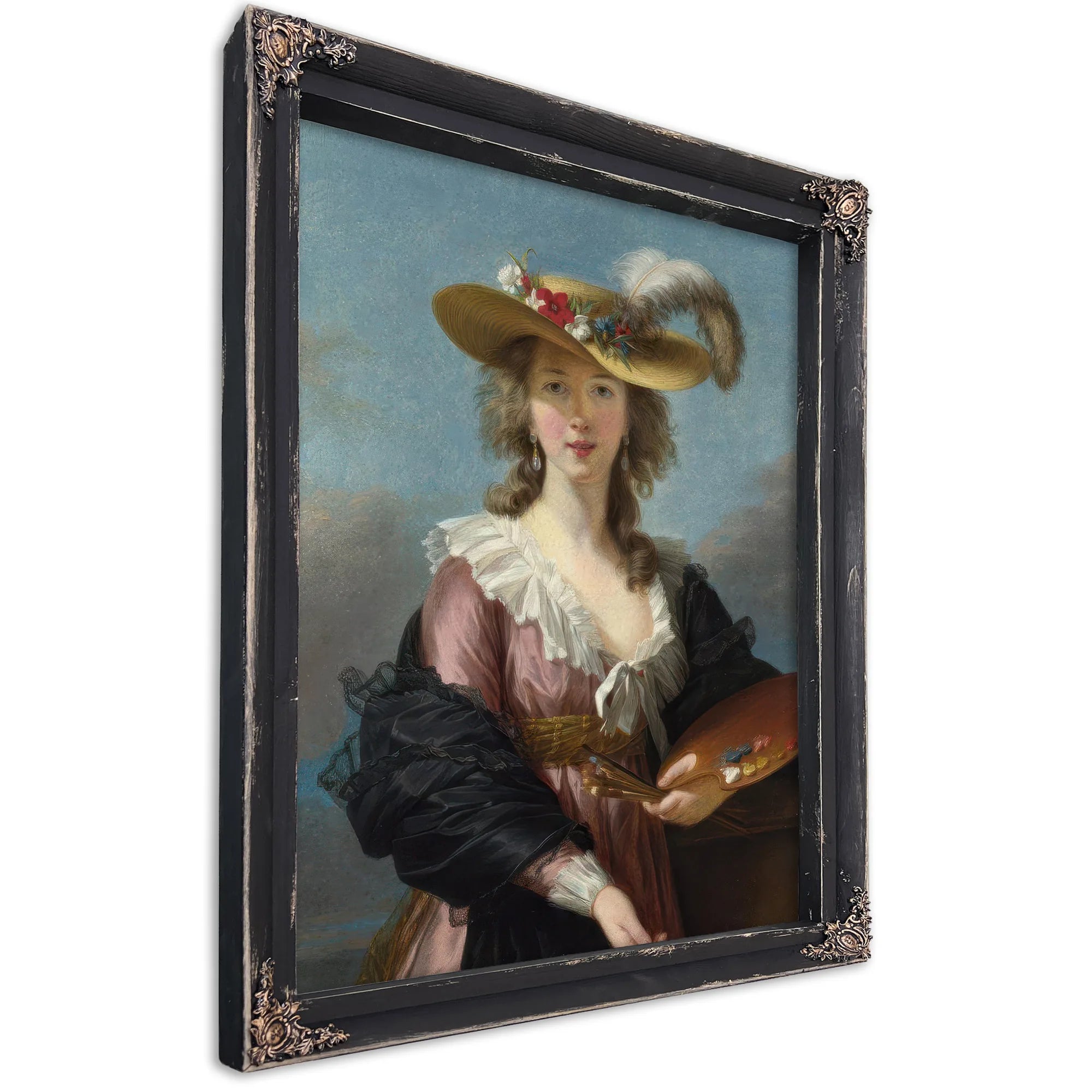 Louise Self Portrait In A Straw Hat 1782 By Elisabeth Vigee Le Brun Fine Art Print