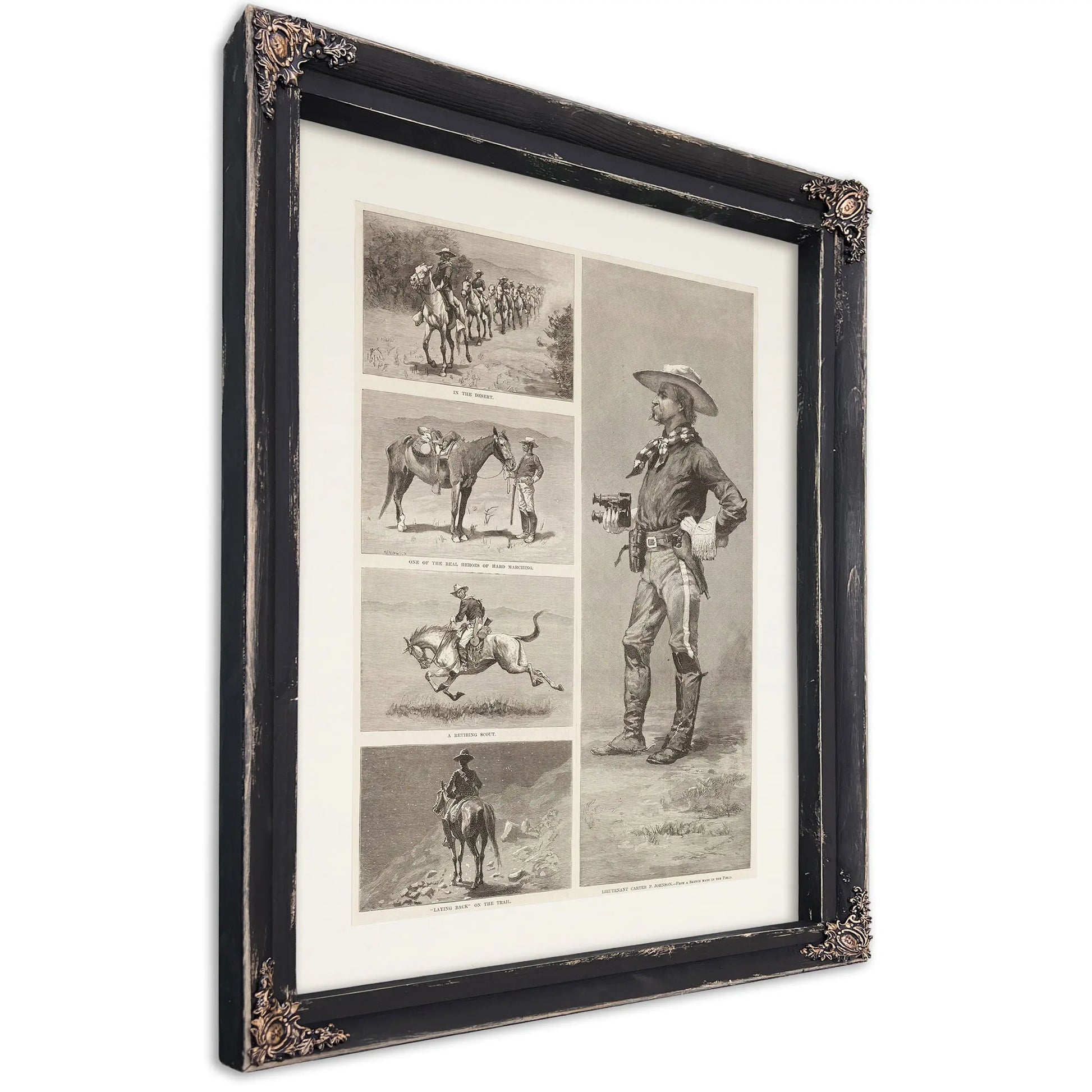 Lieutenant Johnson And The Tenth United States Cavalry In Arizona by Frederic Remington