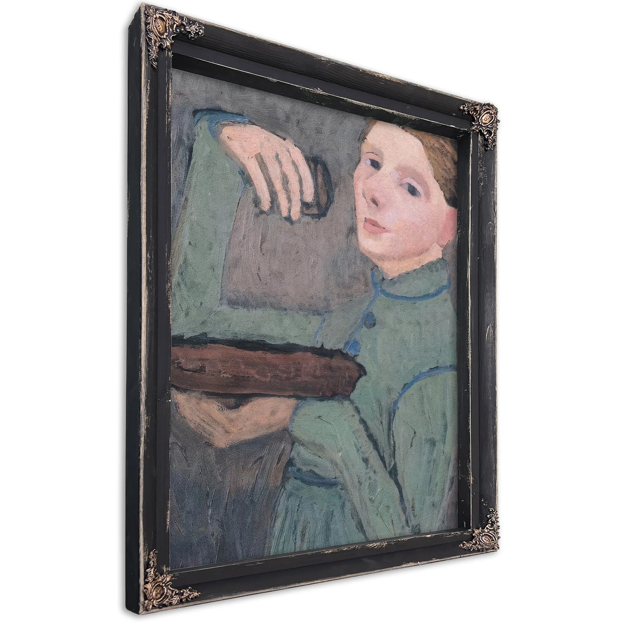 Self Portrait, Holding A Bowl And A Glass By Paula Modersohn Becker Fine Art Print