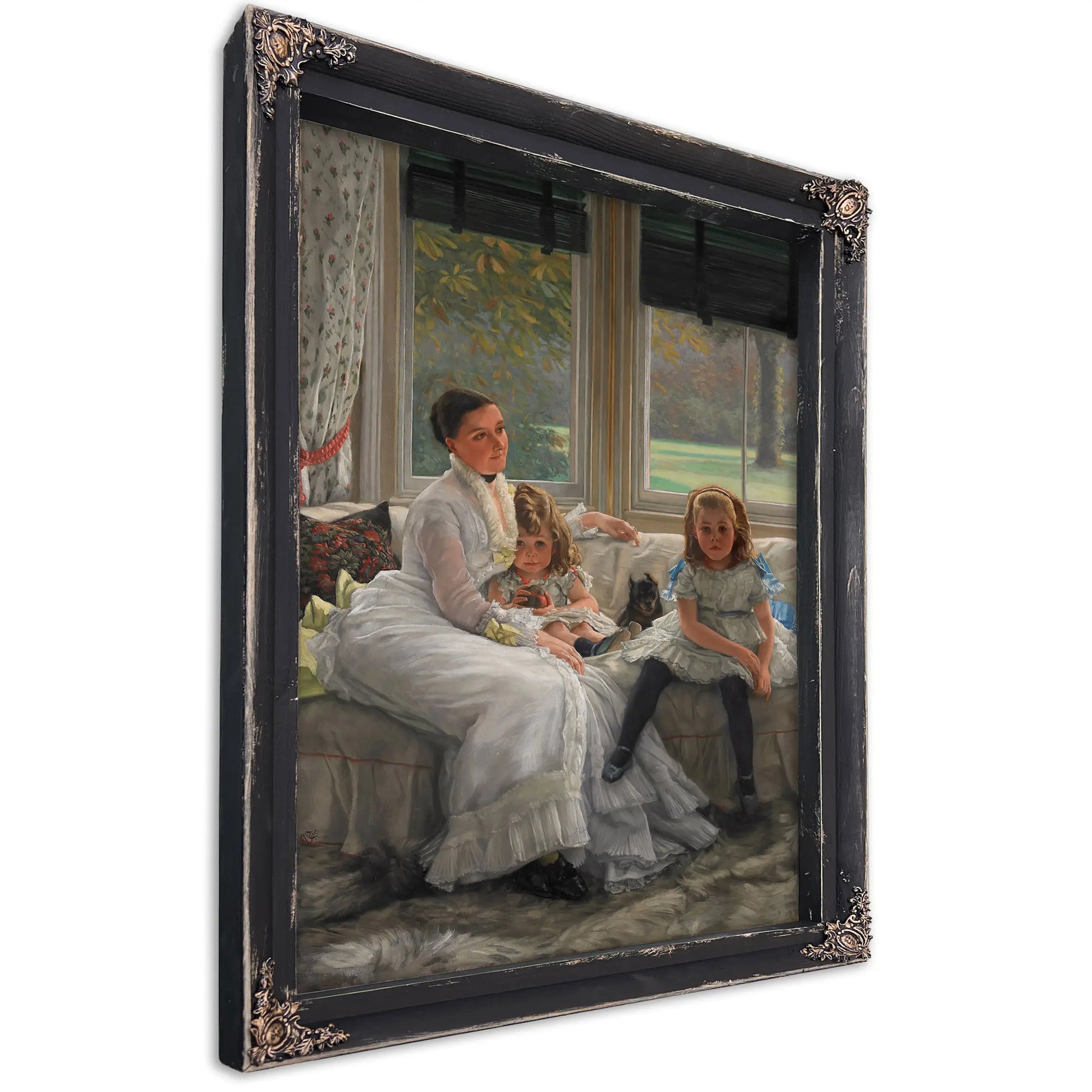 Portrait Of Mrs Catherine Smith Gill And Two Of Her Children by James Tissot