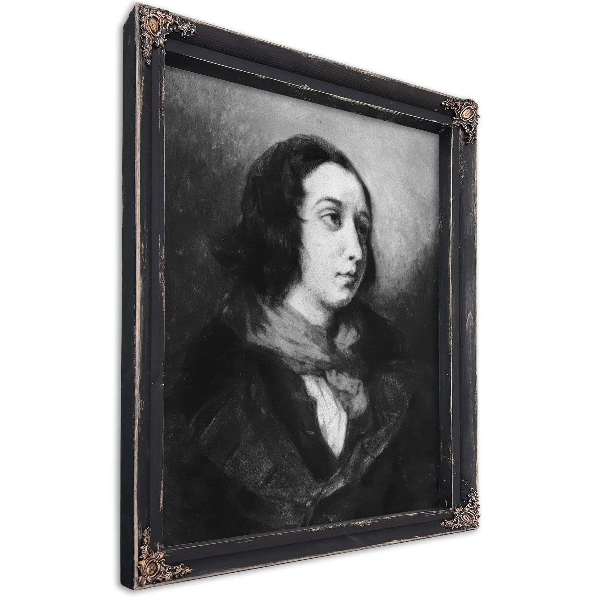 Portrait Of George Sand By Ferdinand Victor Eugene Delacroix Fine Art Print