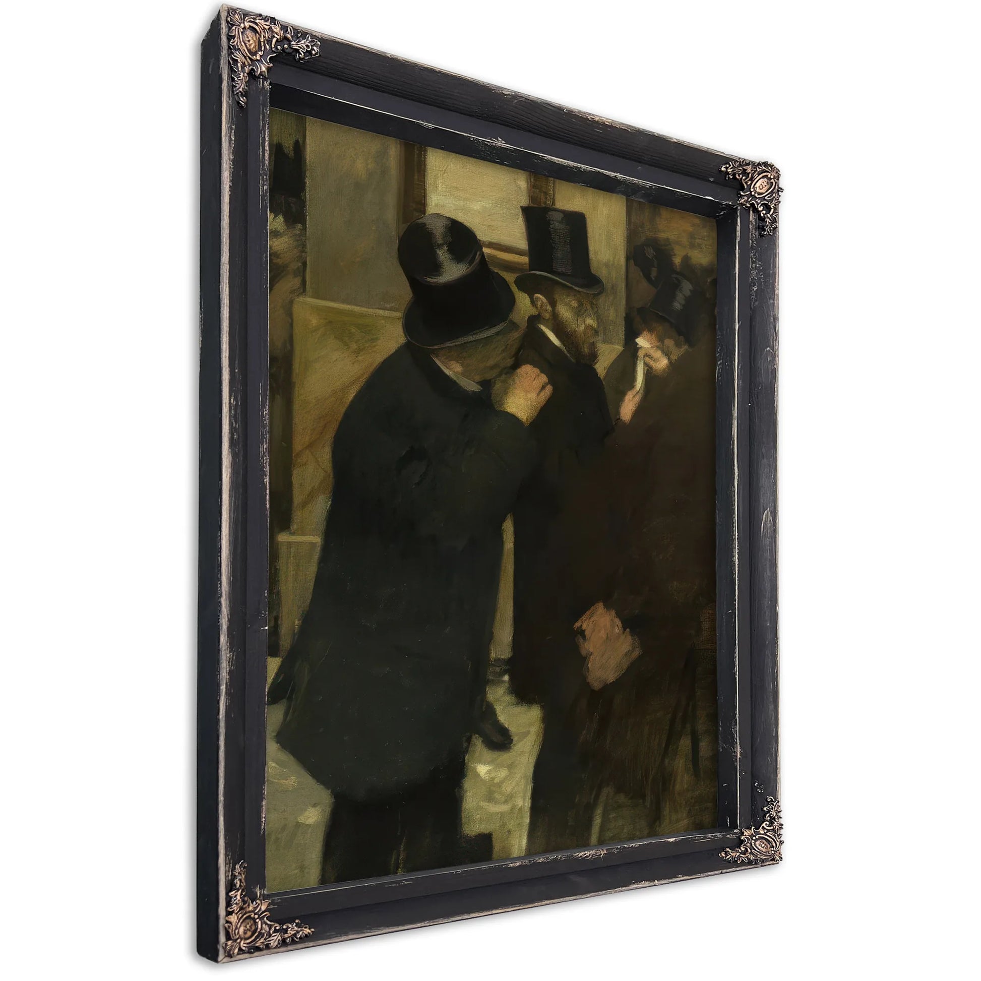 Portraits At The Stock Exchange By Edgar Degas Fine Art Print