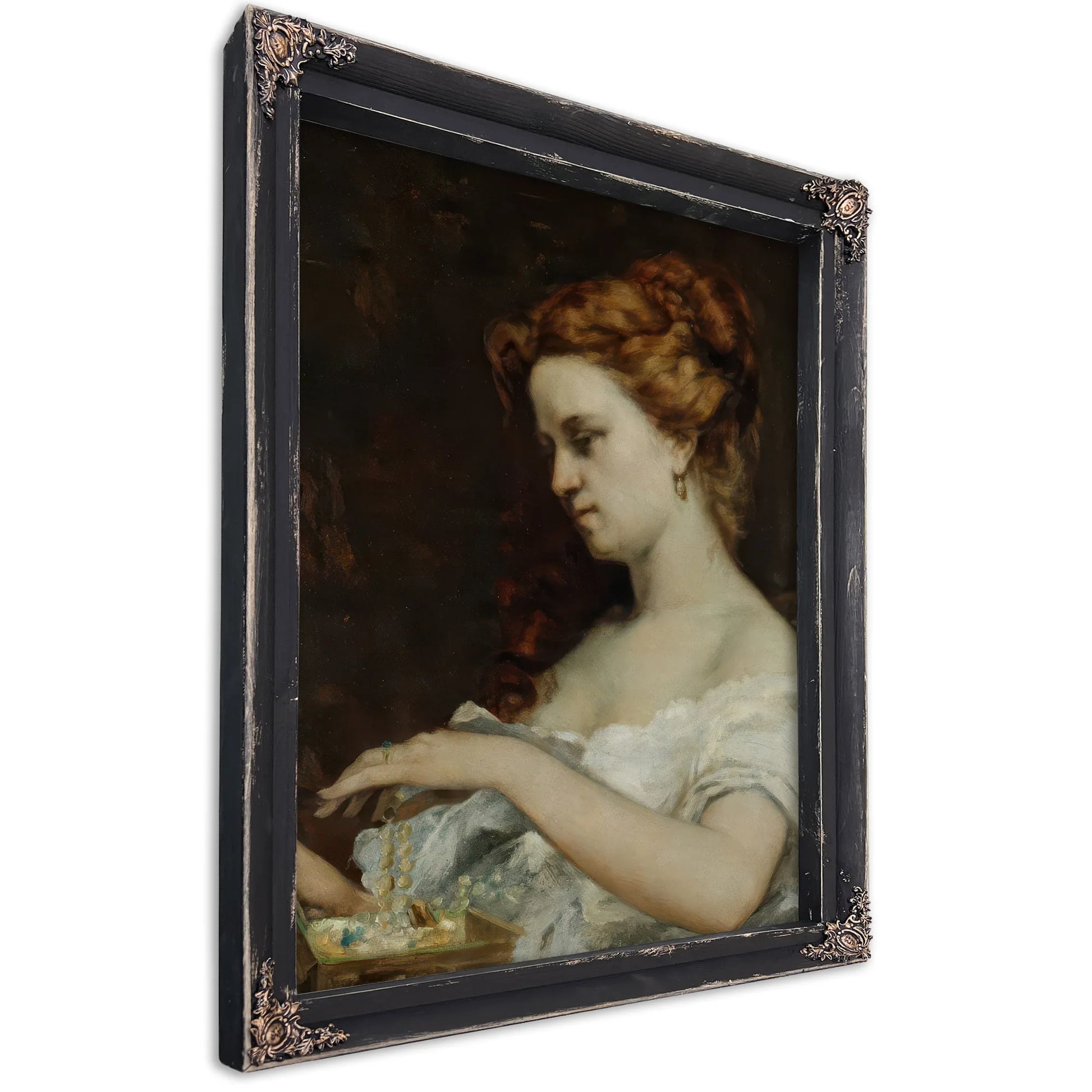 A Woman With Jewellery By Jean Desire Gustave Courbet Fine Art Print