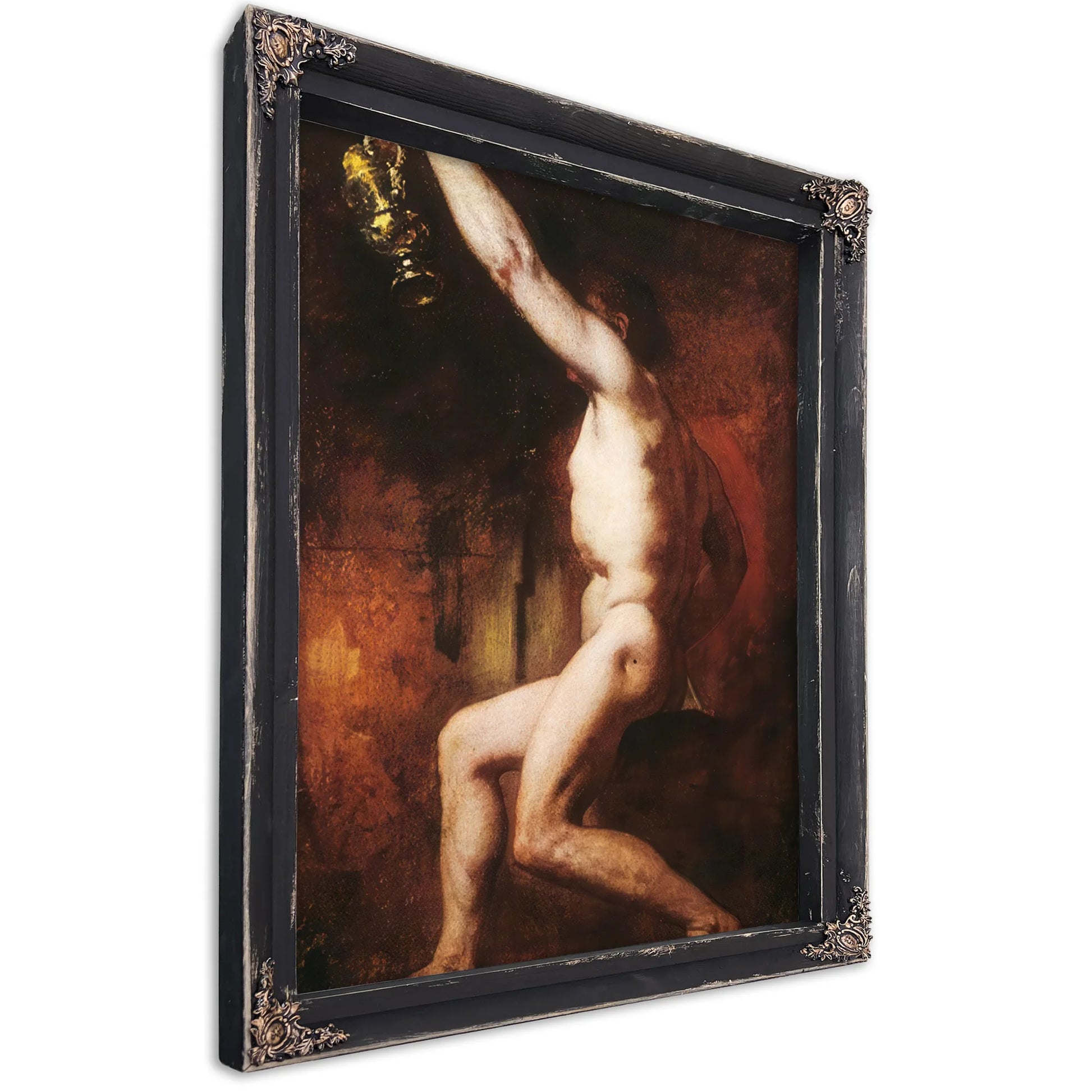 Male Nude Figure Holding A Jug By William Etty Fine Art Print