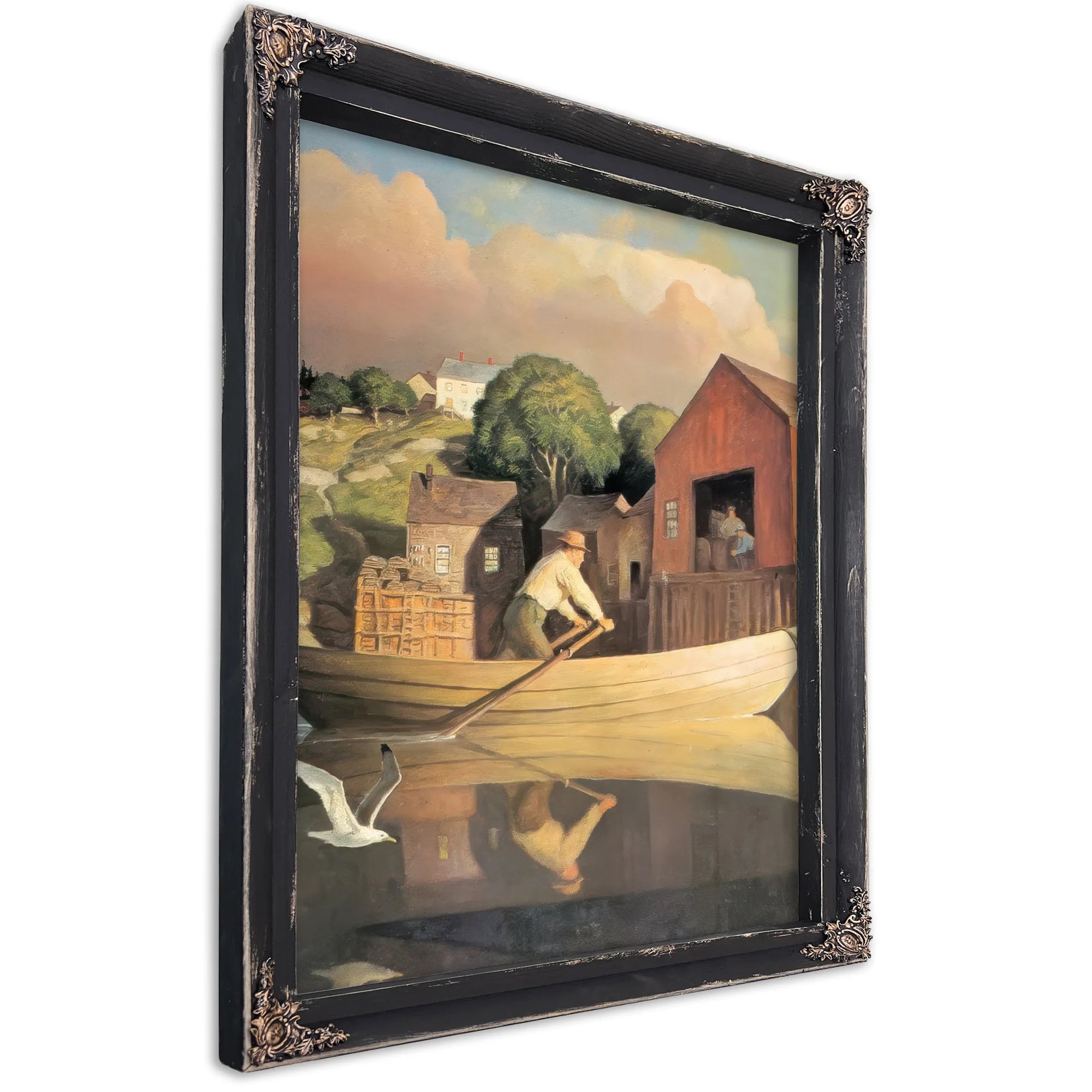 The Doryman (Evening) By NC Wyeth Fine Art Print