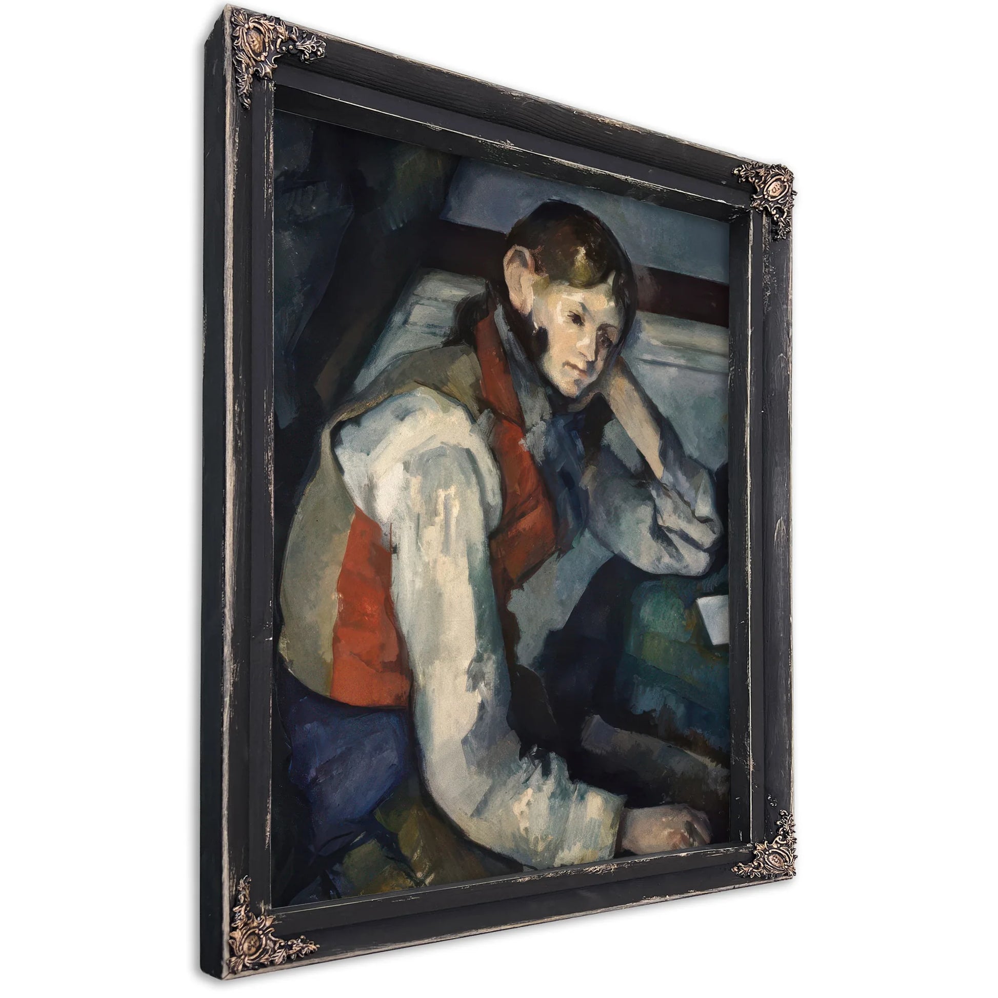 Boy In A Red Waistcoat 1 By Paul Cezanne Fine Art Print