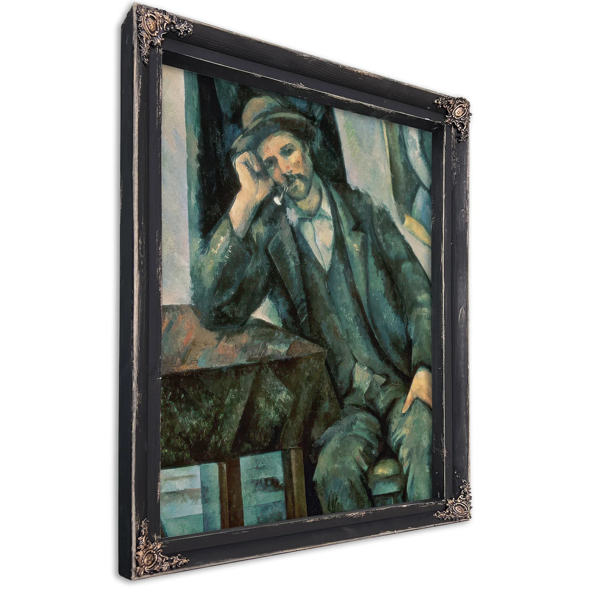 Man Smoking A Pipe By Paul Cezanne Fine Art Print