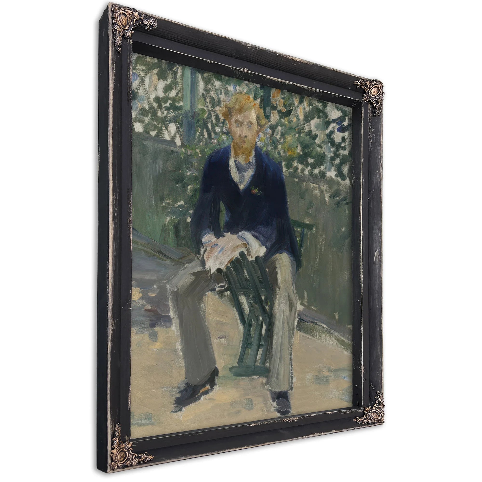 George Moore In The Artist's Garden By Edouard Manet Fine Art Print