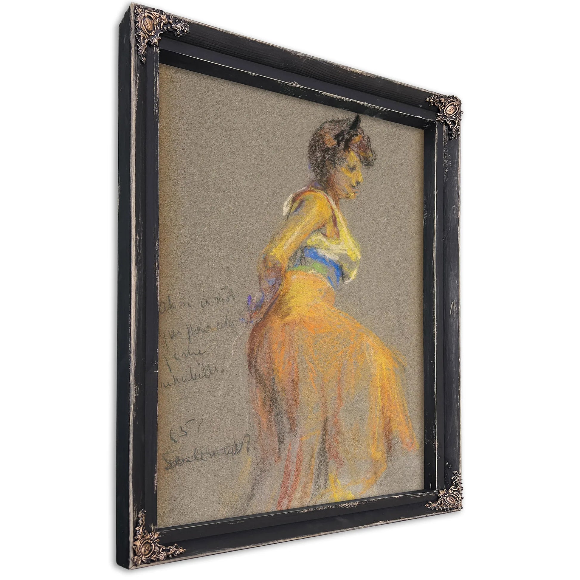 Model In Yellows By Alice Pike Barney Fine Art Print