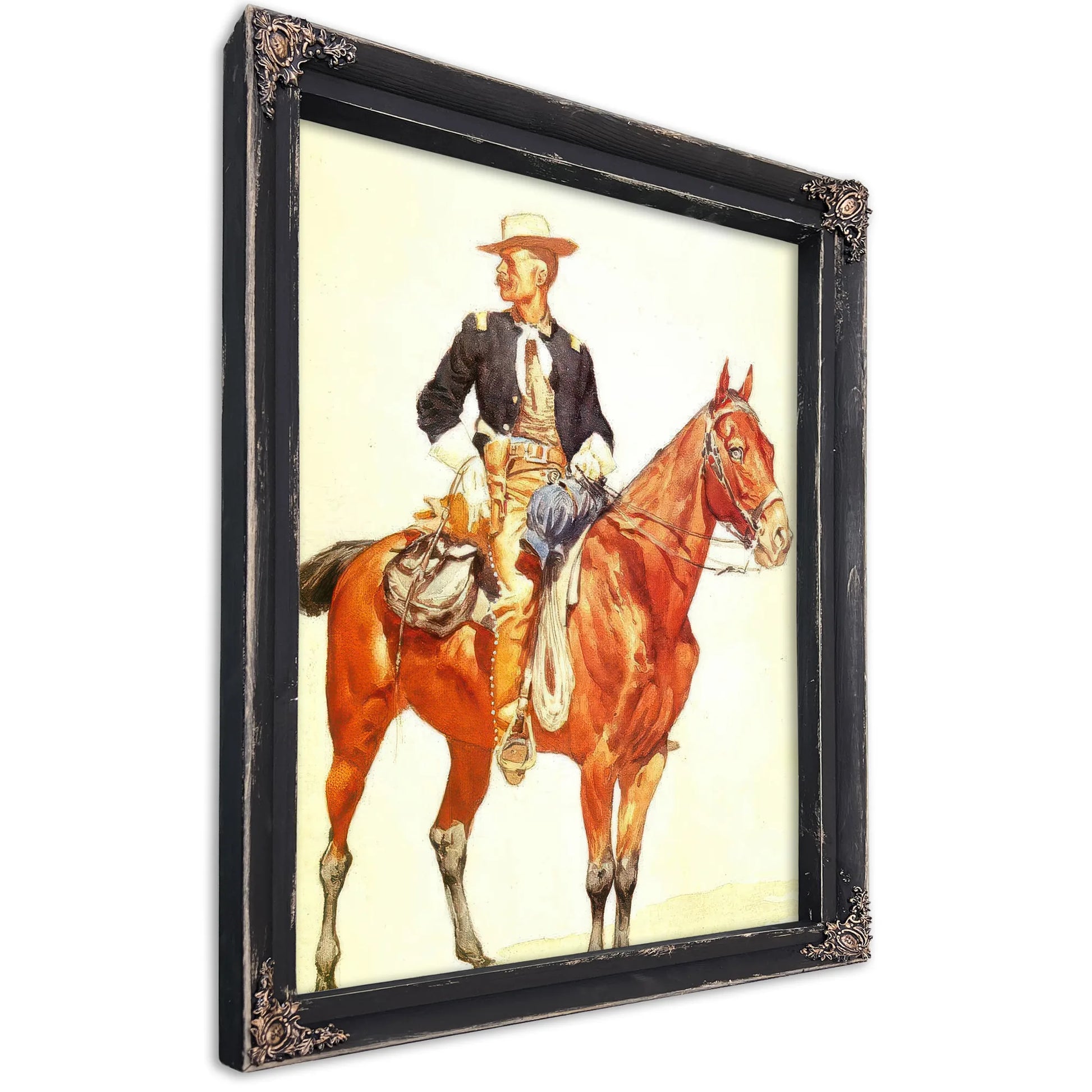 Lieutenant S.C.Robertson,Chiaf Of The Crow Scouts By Frederic Remington Fine Art Print