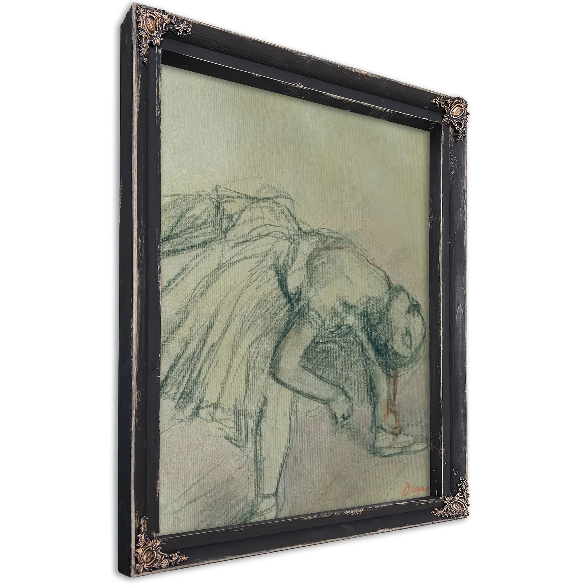 Dancer Fixing Her Slipper By Edgar Degas Fine Art Print