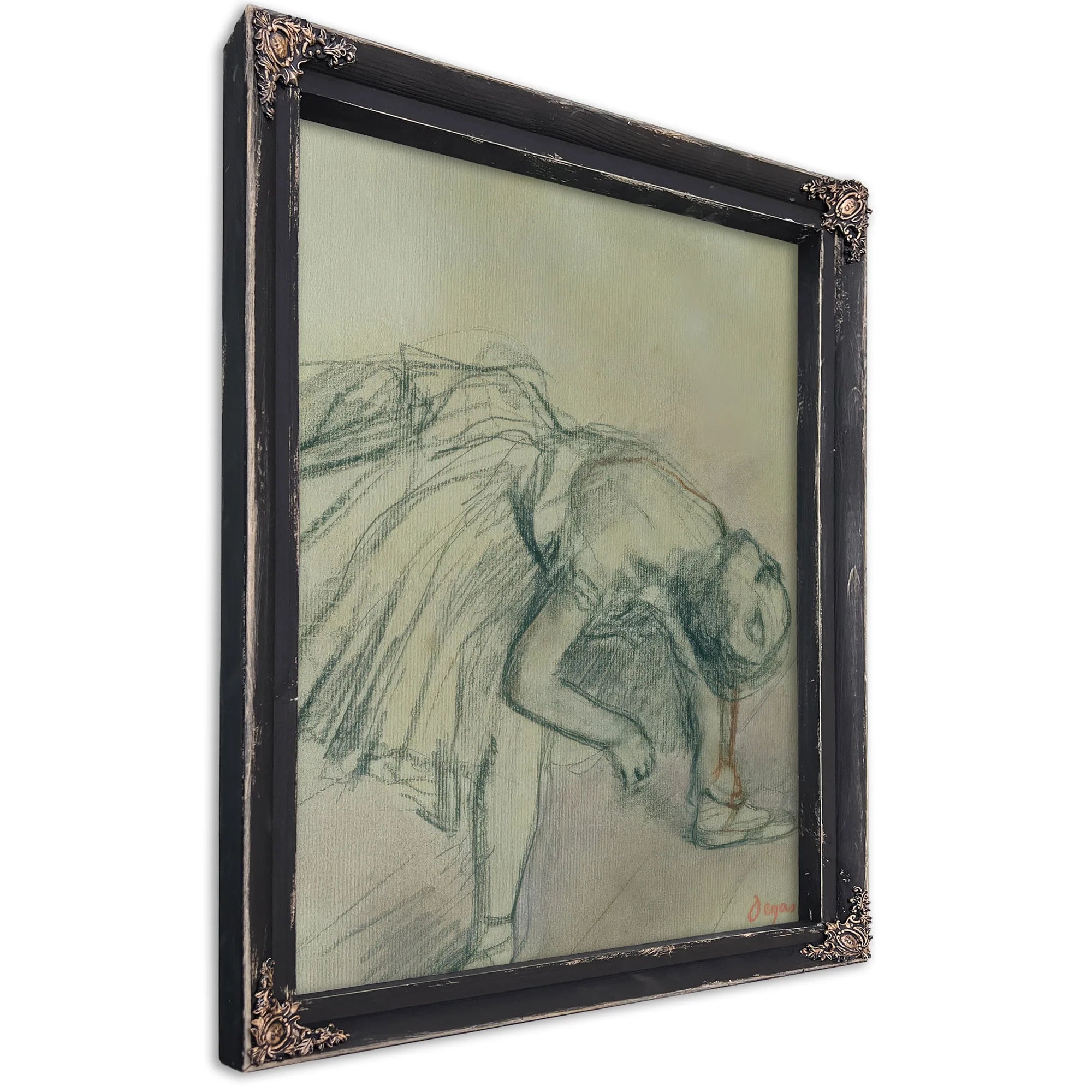 Dancer Fixing Her Slipper By Edgar Degas Fine Art Print